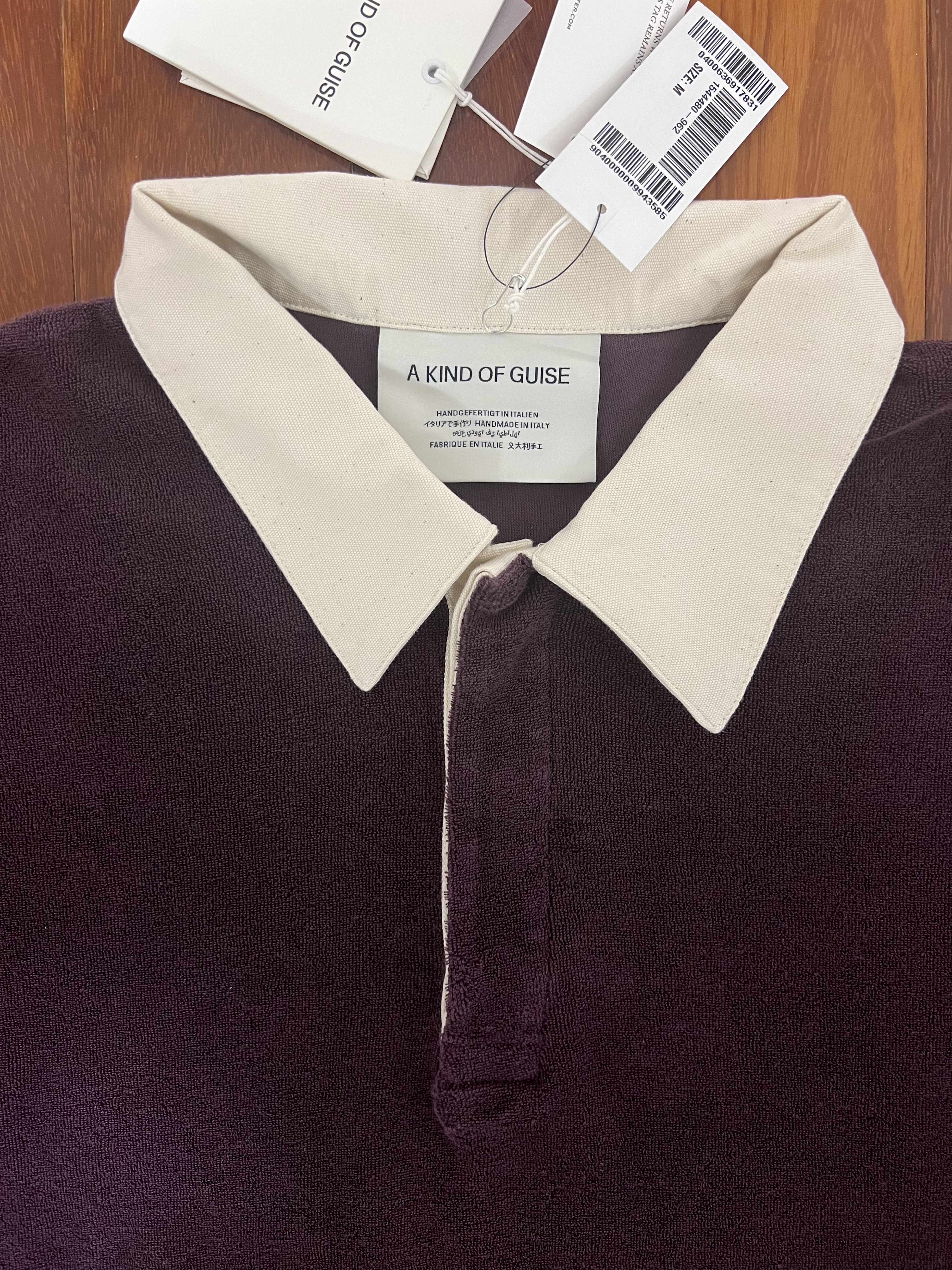 A Kind Of Guise 💚 A Kind of Guise Rayk Rugby Shirt Lavender Velvet NEW Size US M / EU 48-50 / 2 - 8 Thumbnail