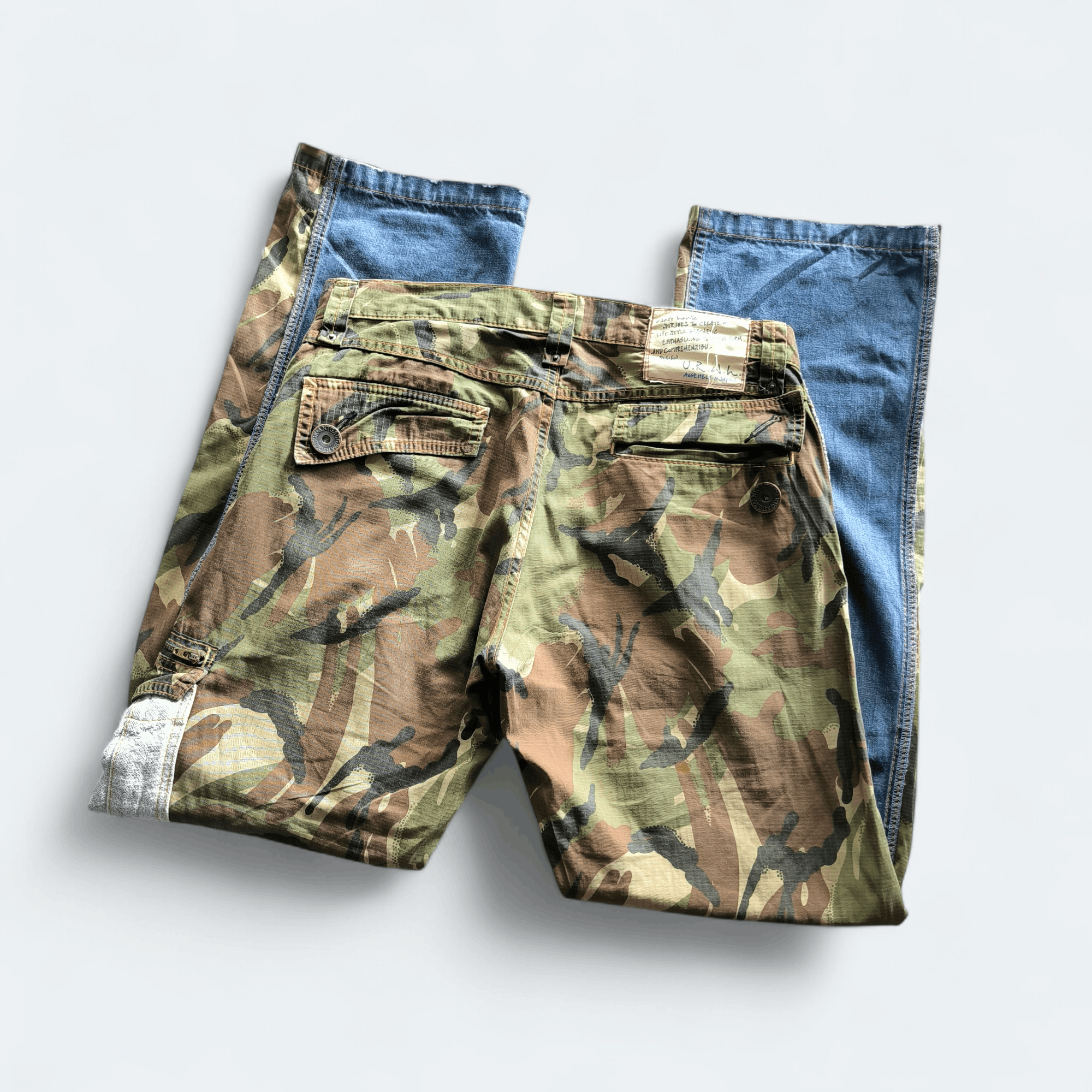 Japanese Brand Urban research hybrid denim camo cargo pants Size US 32 / EU 48 - 2 Thumbnail