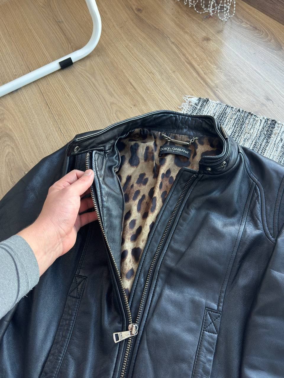 Dolce & Gabbana DOLCE & GABBANA LEATHER JACKET BLACK LEOPARD WOOMEN’S RARE Size M / US 6-8 / IT 42-44 - 10 Thumbnail
