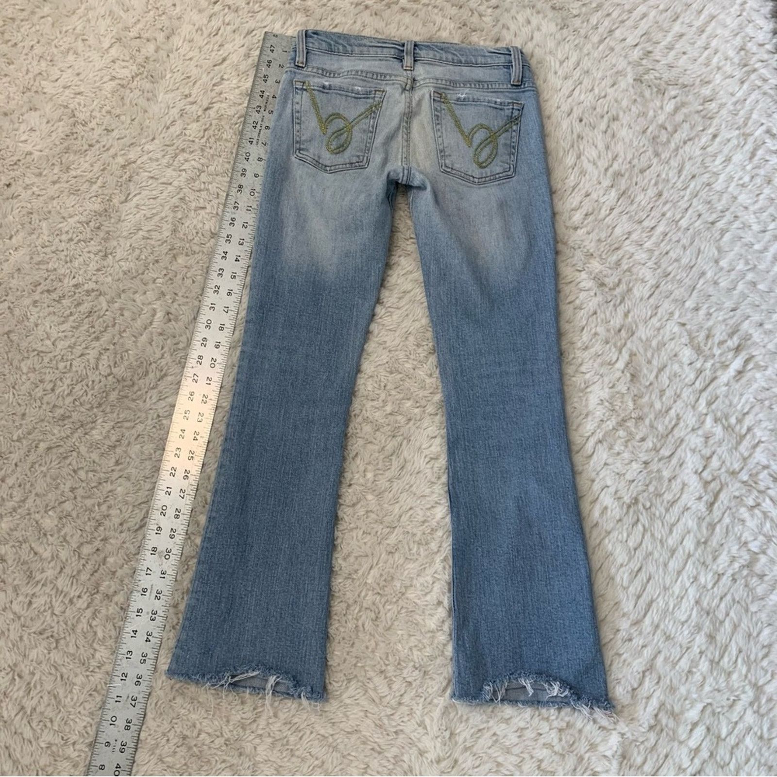 Bebe Vintage 2000s Bebe Low Rise Bootcut Blue Jeans Y2K Size 26" / US 2 / IT 38 - 9 Thumbnail