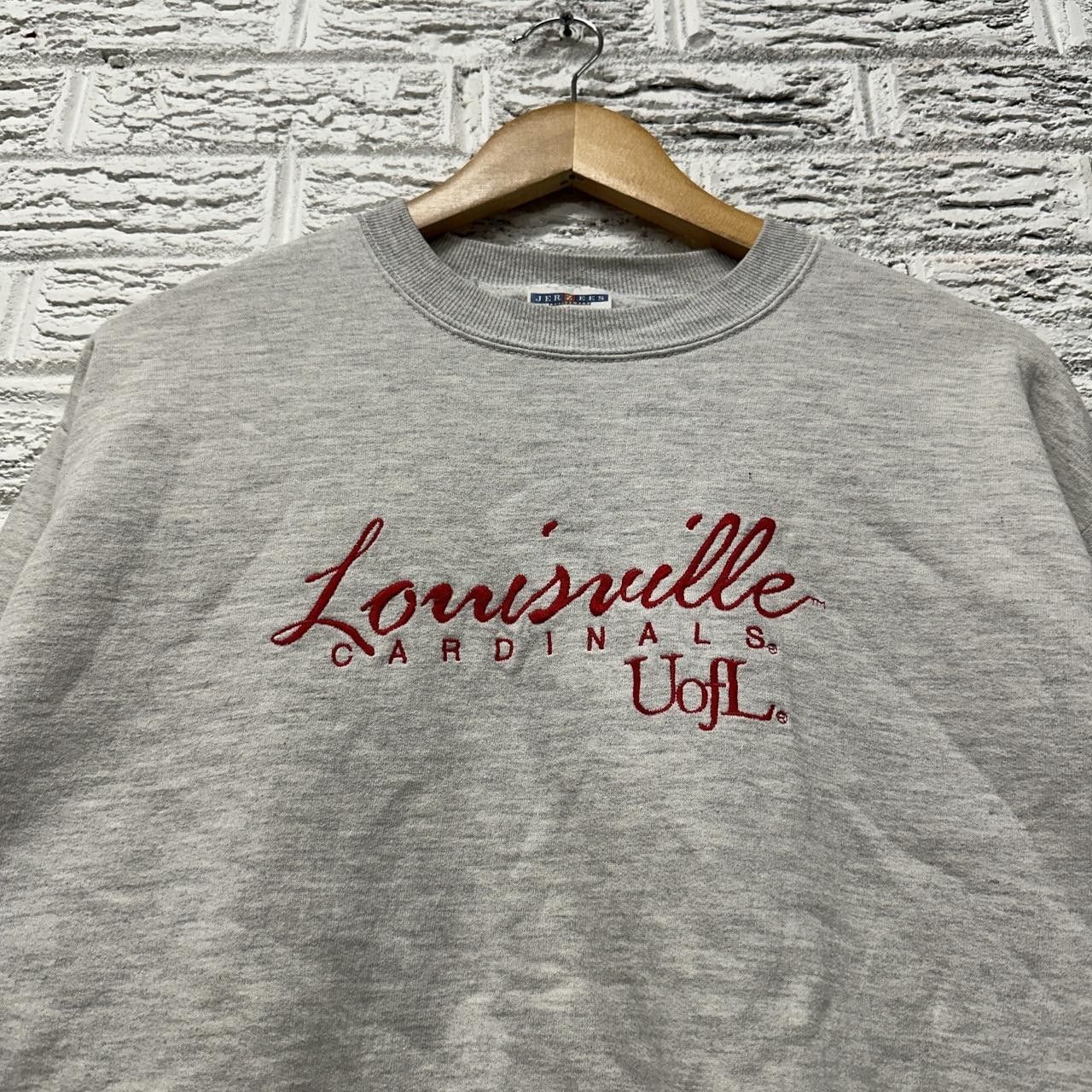 Vintage Vintage Louisville Cardinals Grey Sweatshirt XL Size US XL / EU 56 / 4 - 1 Thumbnail
