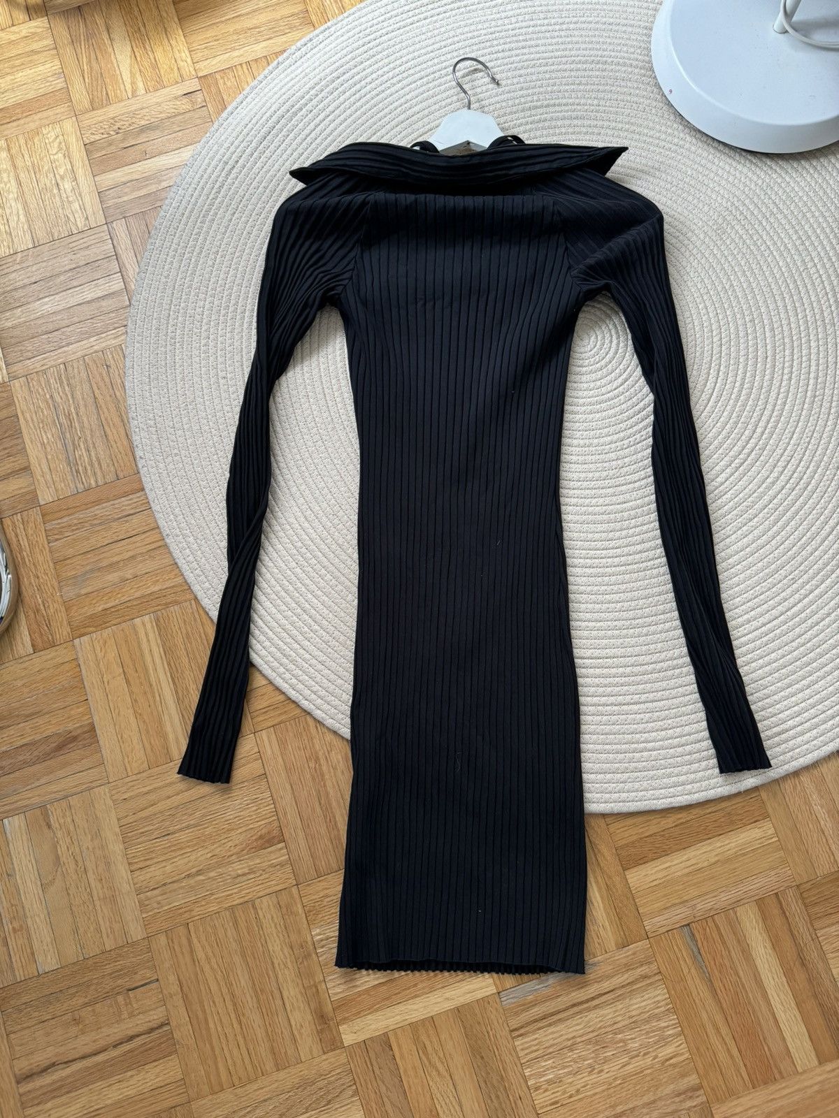 Helmut Lang Helmut Lang Black Luxe Pima Rib Dress size M Size M / US 6-8 / IT 42-44 - 6 Thumbnail