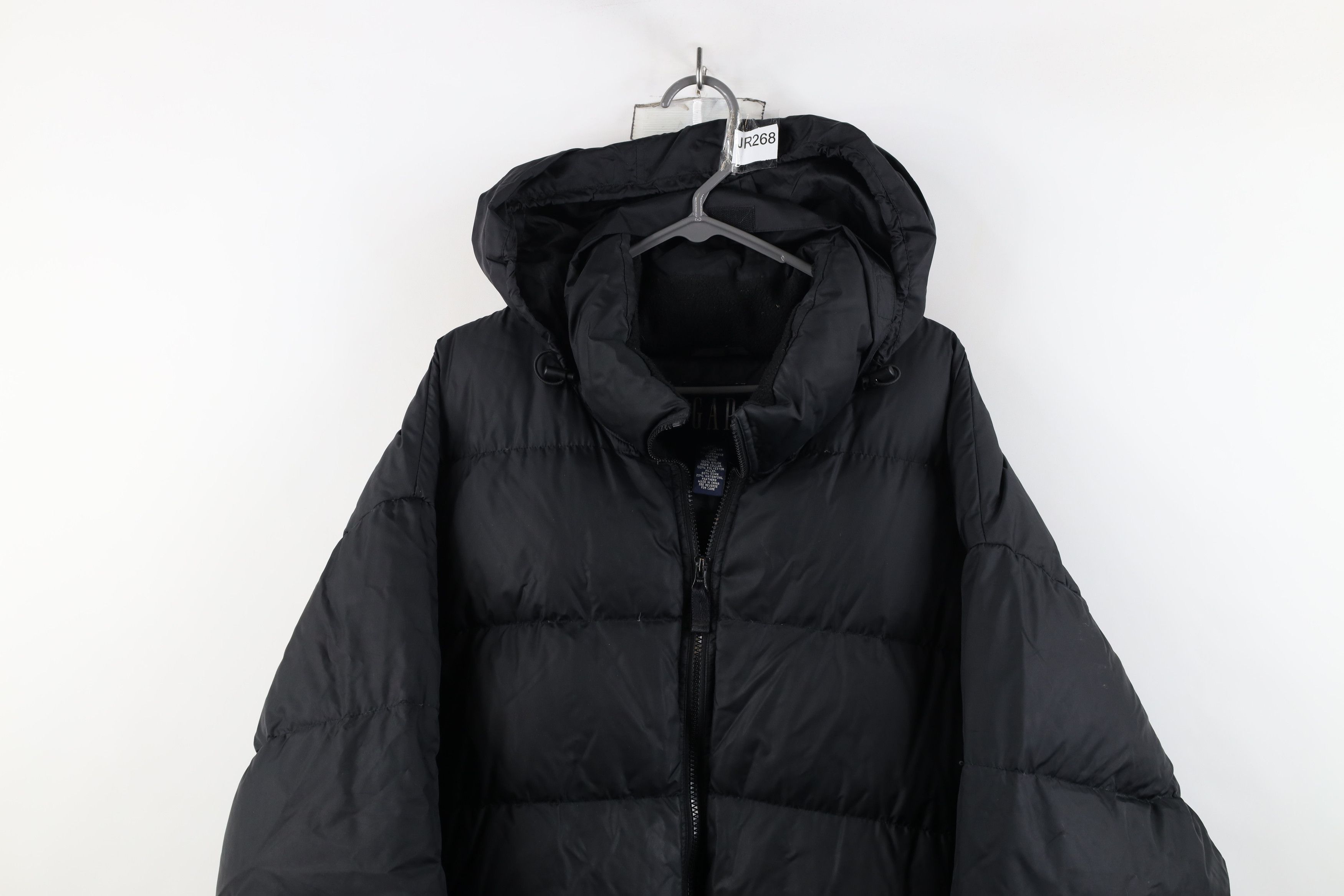 Gap Vintage 90s Gap Duck Down Hooded Puffer Jacket Black Size US XL / EU 56 / 4 - 2 Thumbnail
