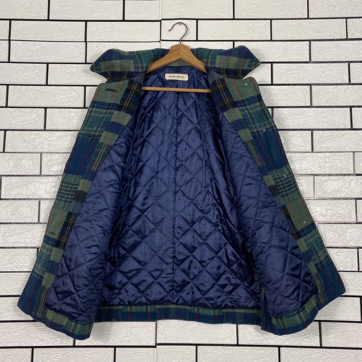 Issey Miyake 📌Vintage Wool Jacket Tartan Design Milano Sports Size US M / EU 48-50 / 2 - 14 Thumbnail