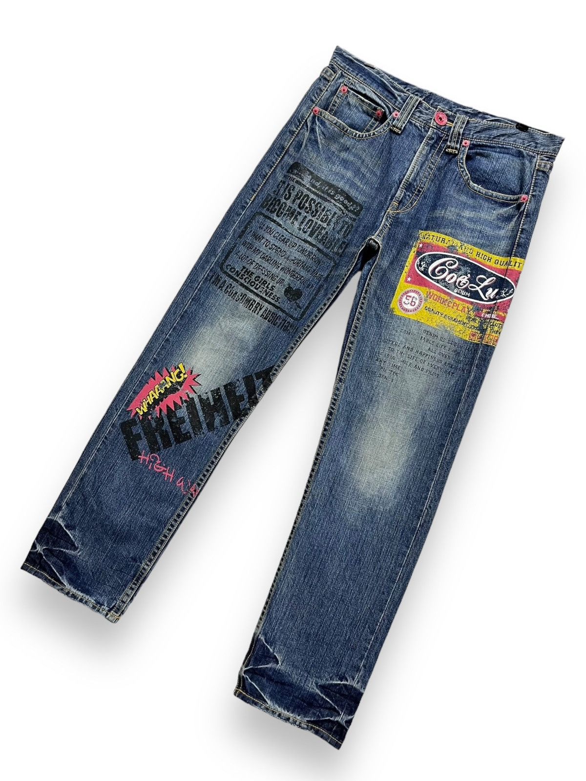 If Six Was Nine × Japanese Brand × Vintage FYE 90’s CO&LU Classic Print Distressed Inspired By Hysteric Size US 33 - 2 Thumbnail