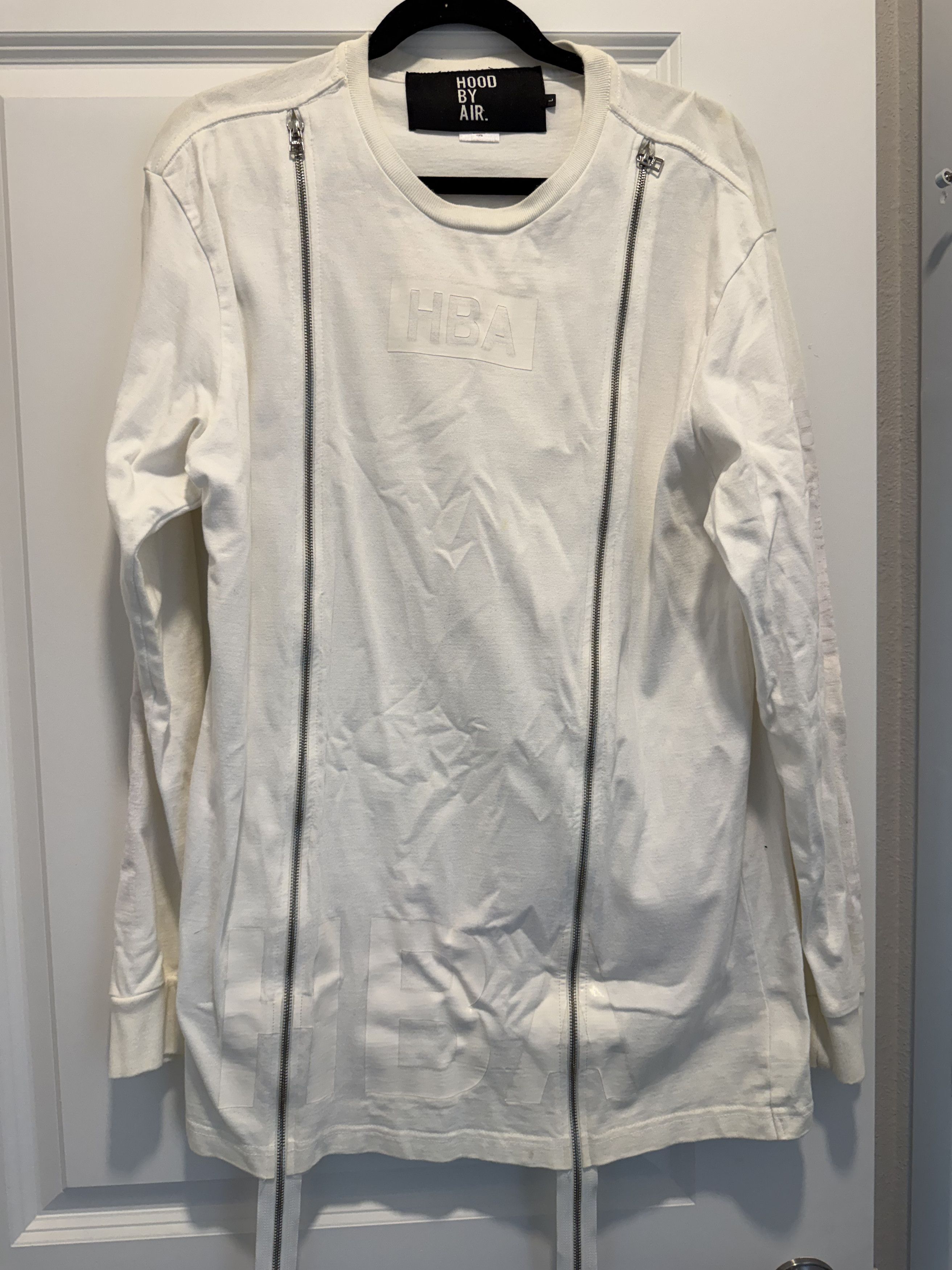 Hood By Air Skeleton Long Sleeve Shirt (White)