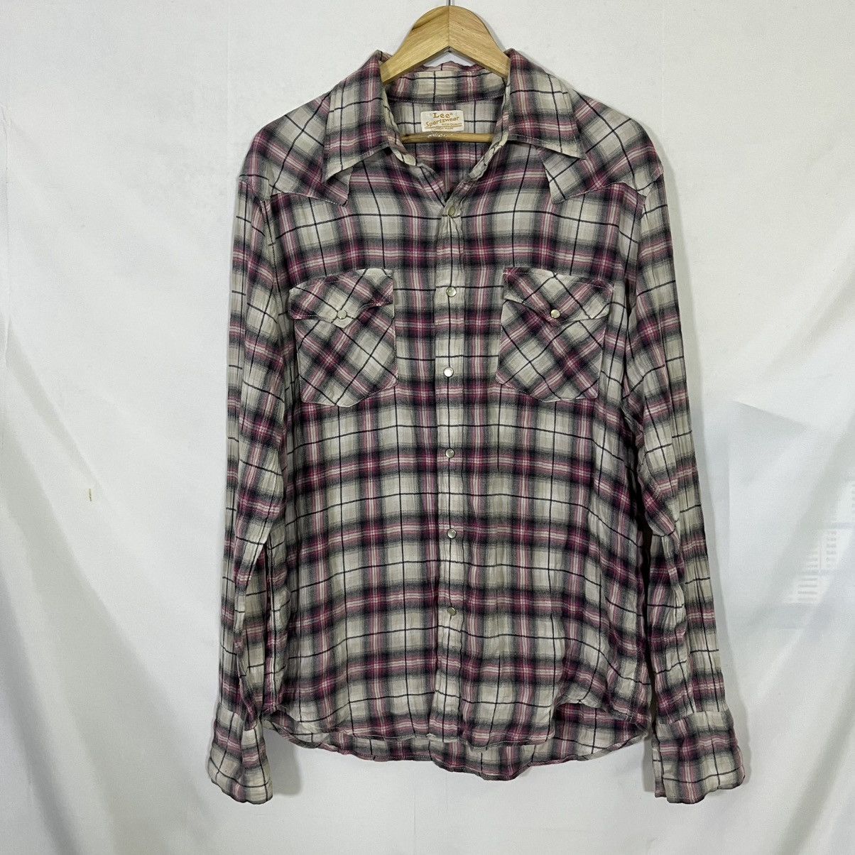 Lee VINTAGE LEE PLAID FLANNEL WESTERN BUTTON UP SHIRT Size US L / EU 52-54 / 3 - 1 Thumbnail