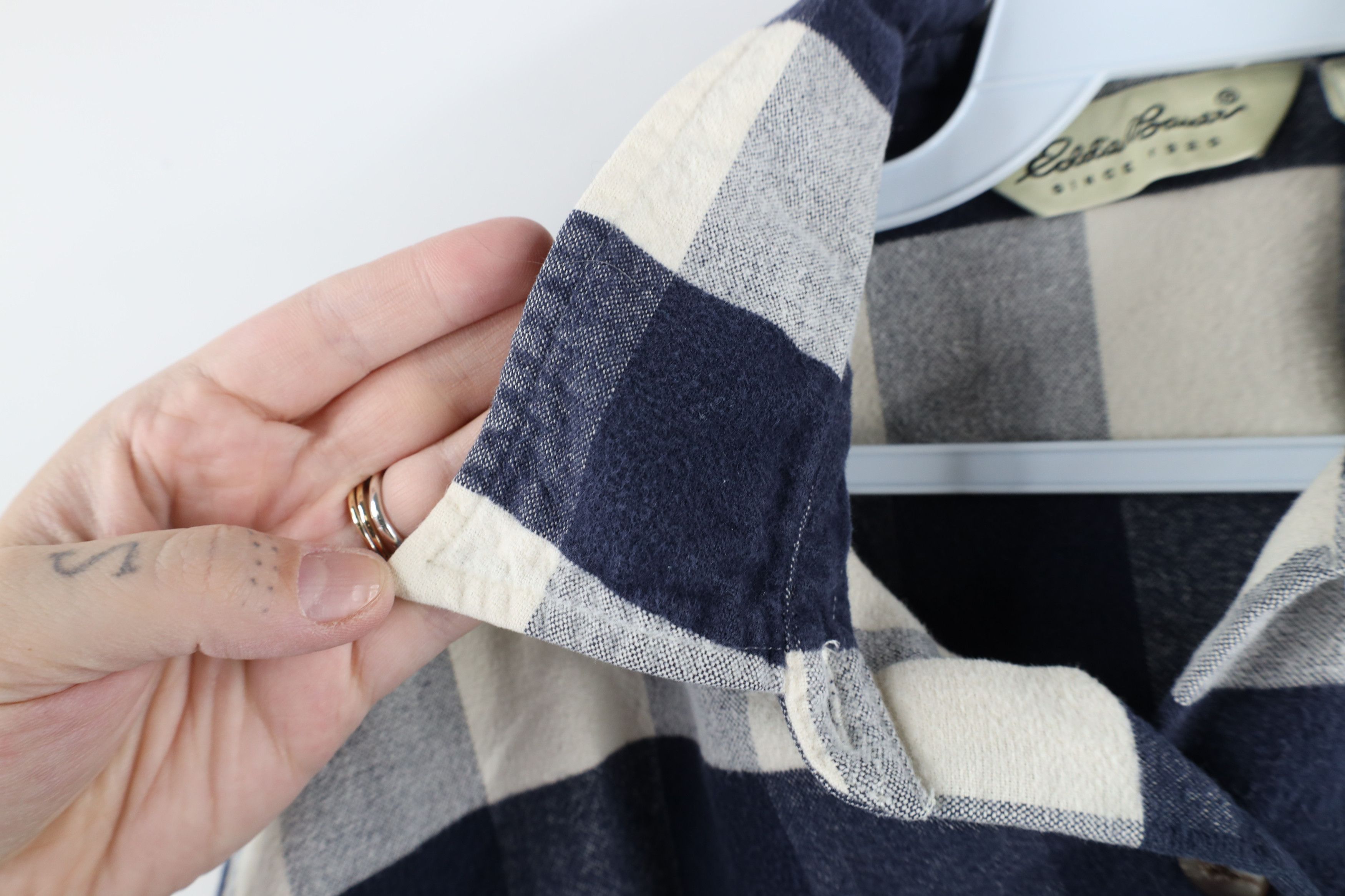Eddie Bauer × Vintage Vintage 90s Eddie Bauer Flannel Button Shirt Plaid Cotton Size S / US 4 / IT 40 - 8 Thumbnail