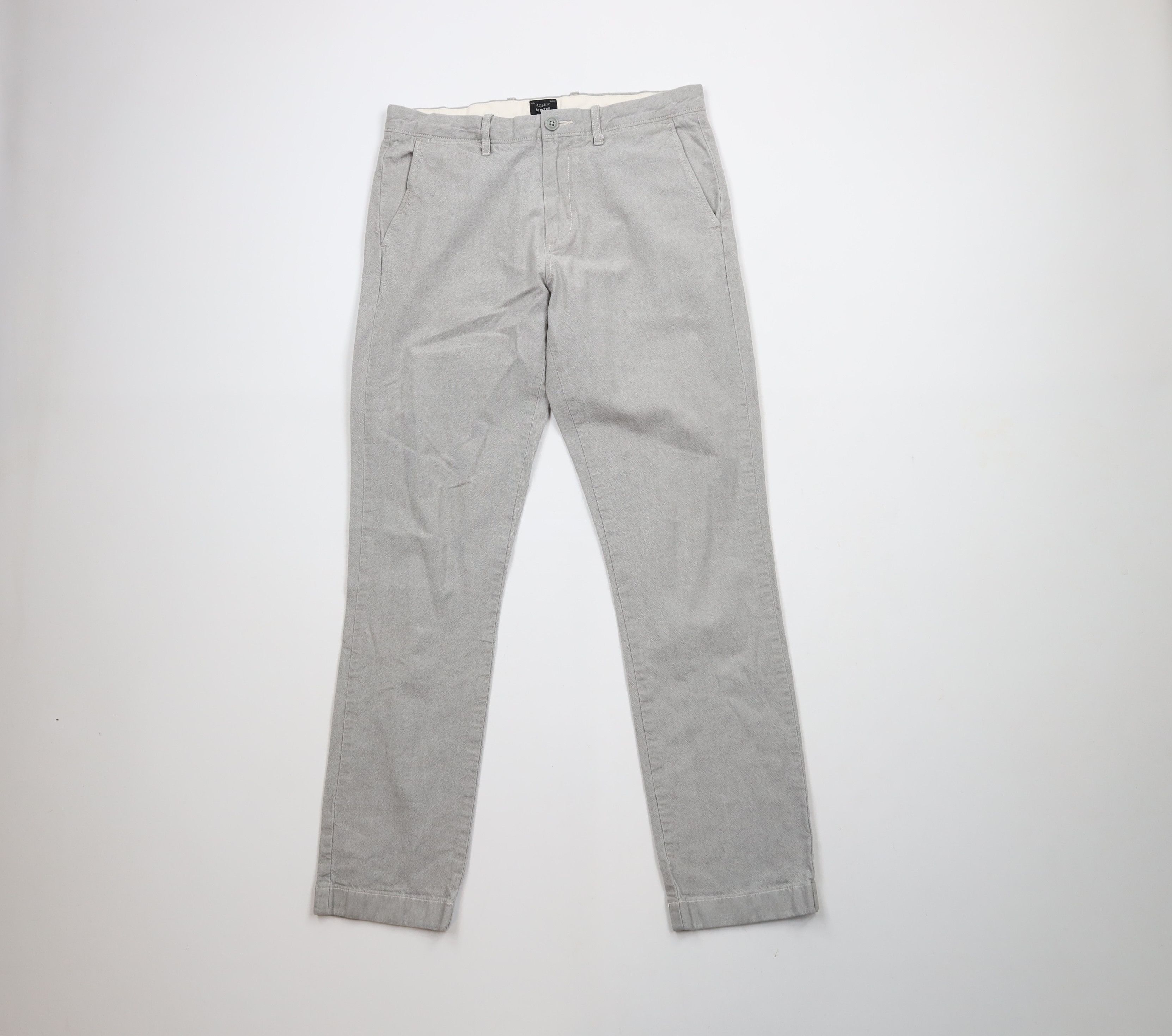 J.Crew × Vintage J Crew Stretch 770 Straight Leg Chino Pants Trousers Gray Size US 31 - 1 Thumbnail