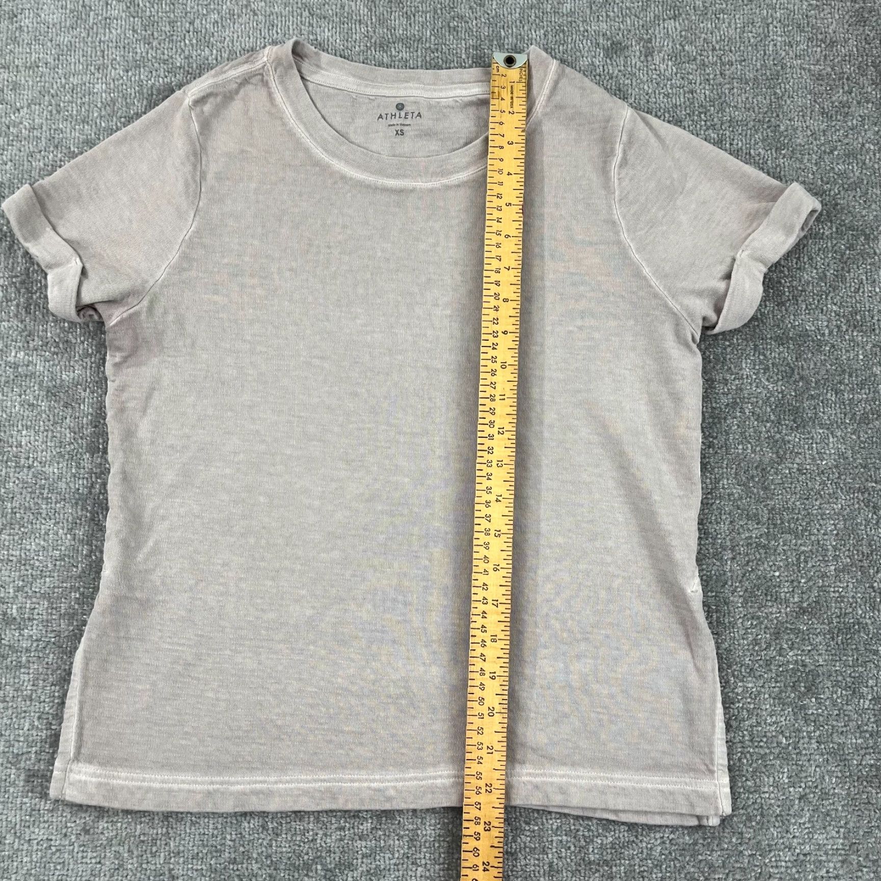 Athleta VINTAGE Athleta Shirt Womens XS Brown Crewneck Pullover Short Sleeve Basic Casual Tee Size XS / US 0-2 / IT 36-38 - 3 Thumbnail