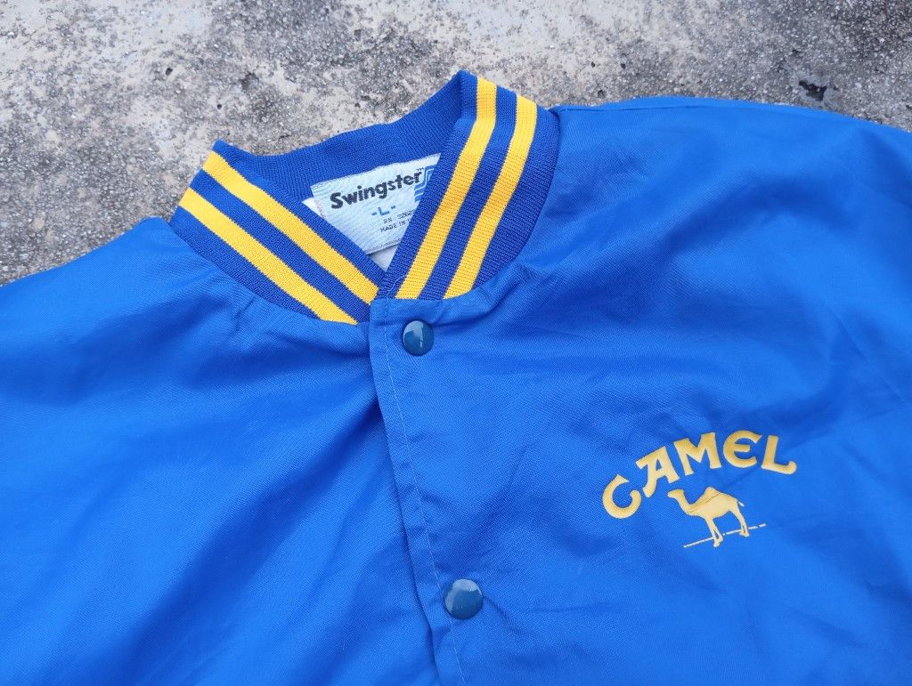 Camel × Vintage VTG Joe Camel 🐫 Racing Jacket 90s tobacco Size US L / EU 52-54 / 3 - 3 Thumbnail