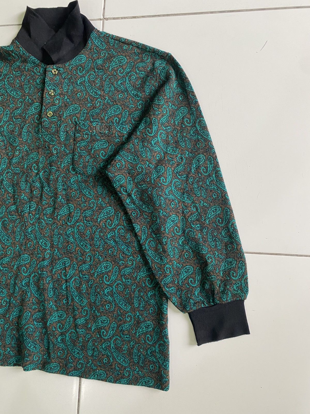 Celine Vintage Celine Paris Tropical Polo shirt Size US XL / EU 56 / 4 - 3 Thumbnail