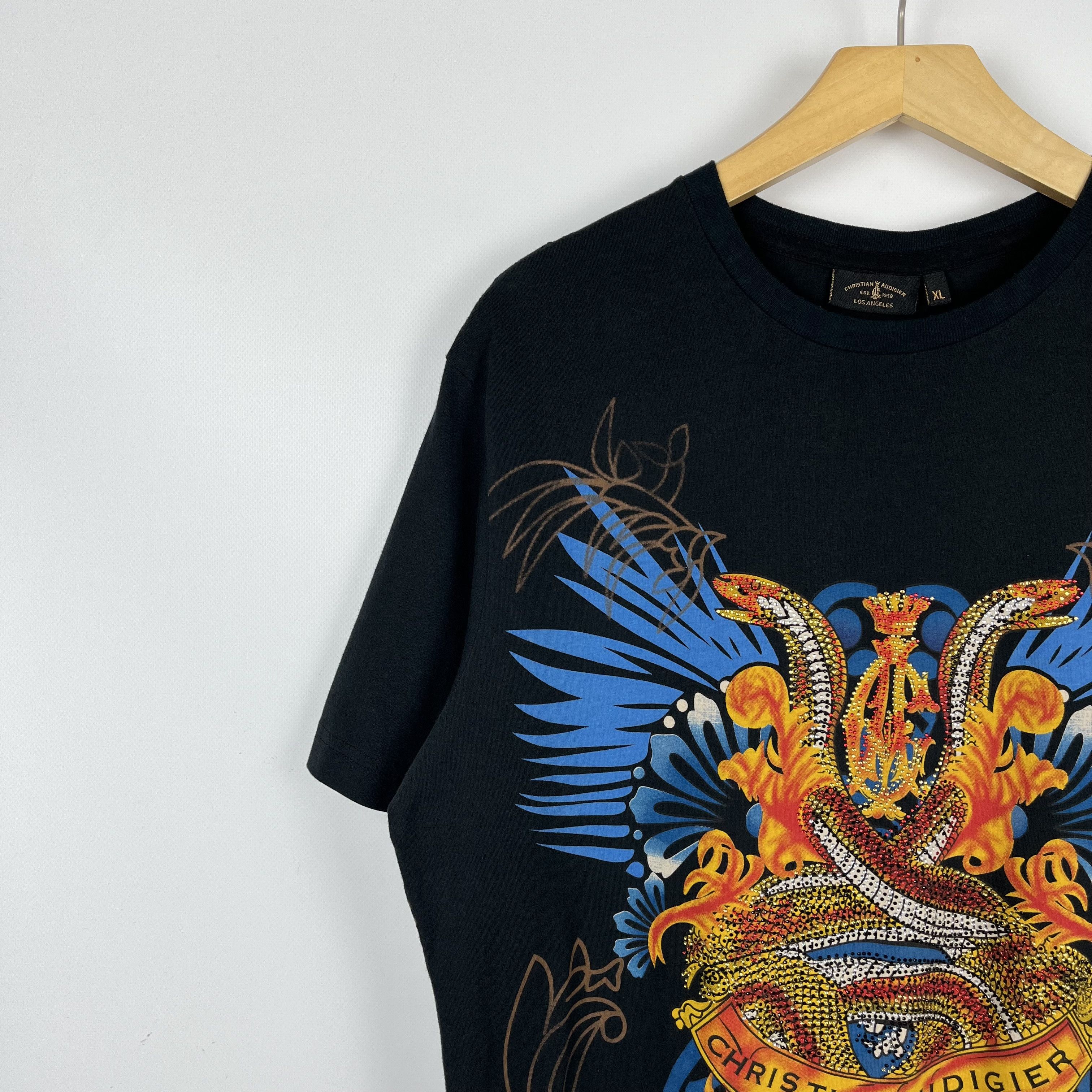 Christian Audigier Vintage Christian Audigier All Over Print Y2K T Shirt 00’s Size US L / EU 52-54 / 3 - 5 Thumbnail