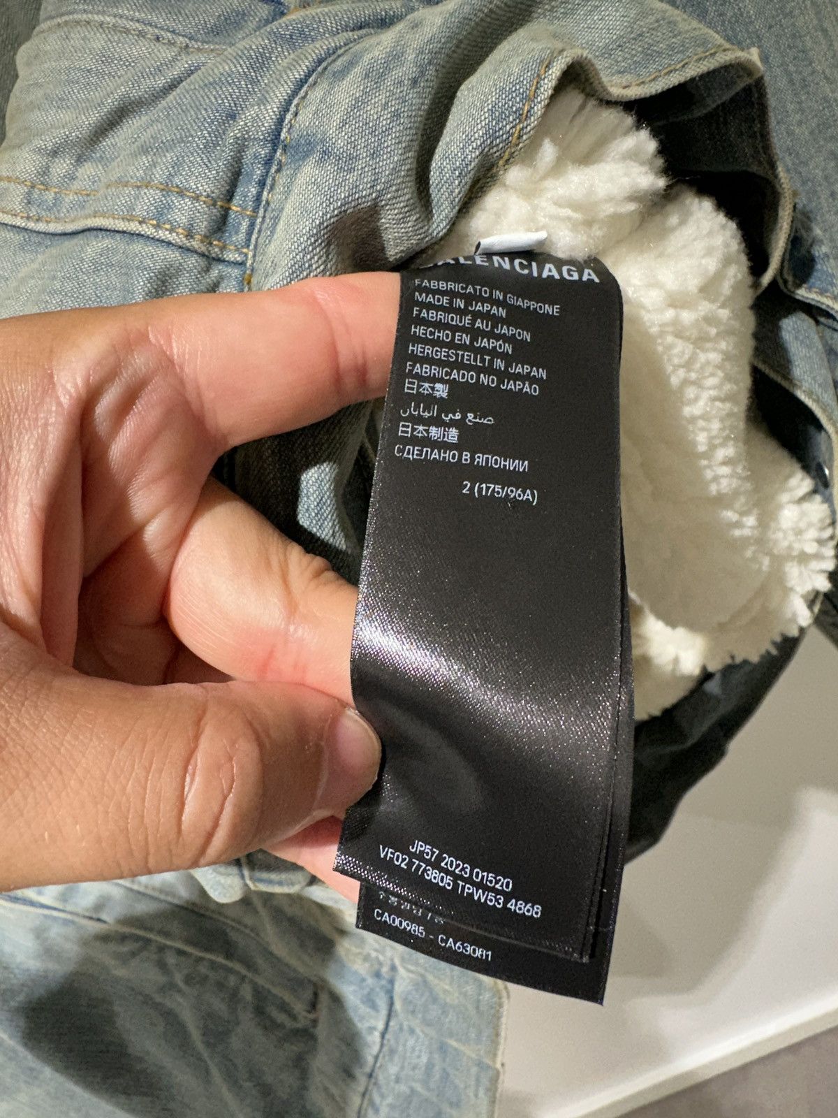 Balenciaga Balenciaga Blue Hooded Denim Jacket Balenciaga Size US XL / EU 56 / 4 - 4 Thumbnail