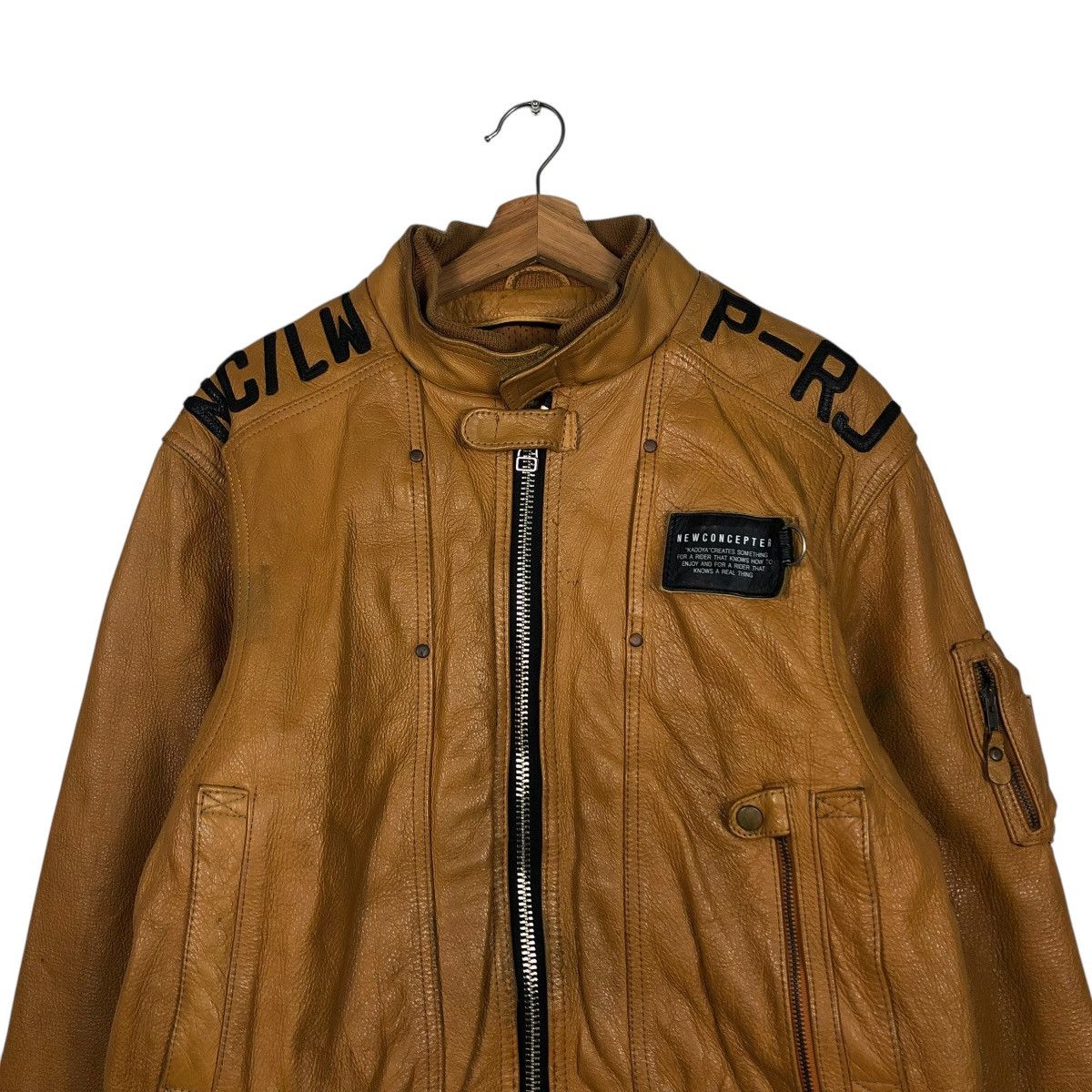 Kadoya 🔥VINTAGE LEATHER JACKET NEW CONCEPTOR KADOYA RACING MOTOR Size US L / EU 52-54 / 3 - 4 Thumbnail