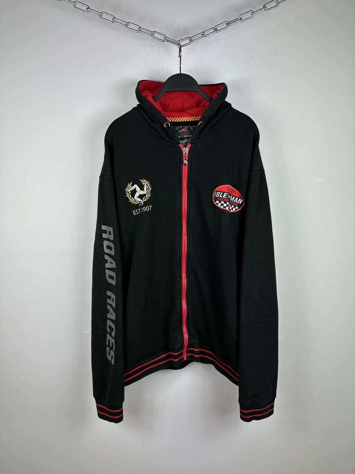 Vintage Vintage Isle of Man Road Races Racing Moto Zip Hoodie 3XL Size US XXL / EU 58 / 5 - 1 Thumbnail