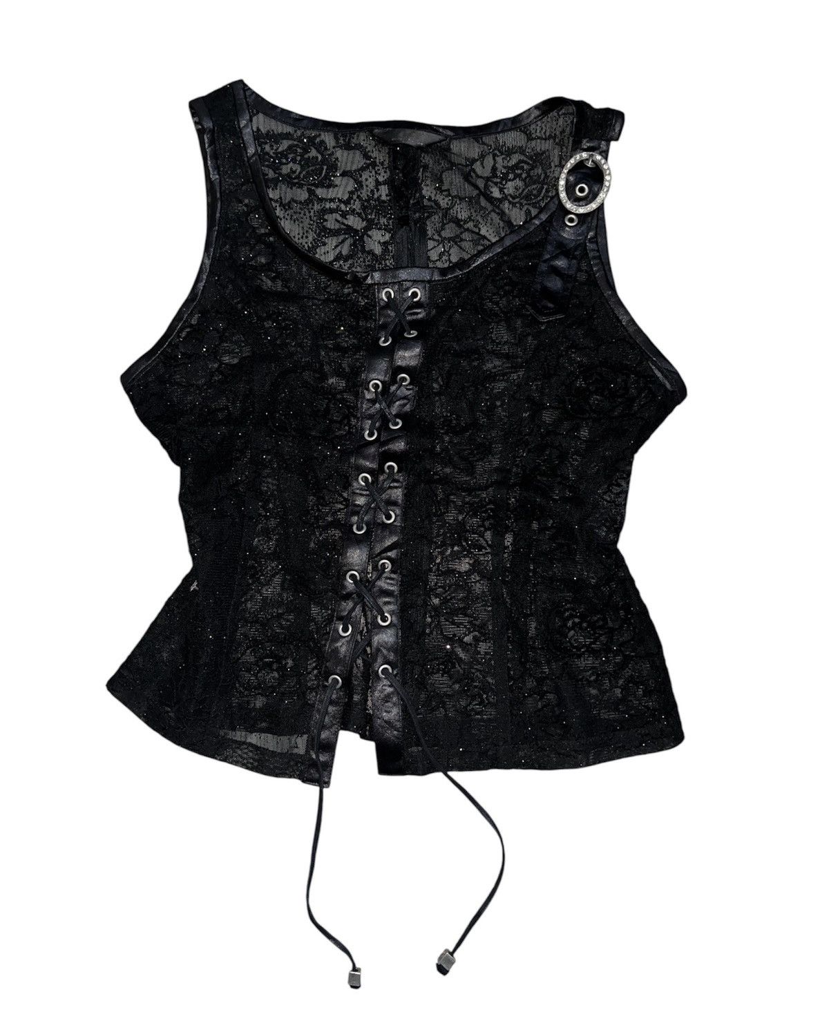 Seditionaries Y2k vintage lace mesh top 🥀🖤 Size M / US 6-8 / IT 42-44 - 1 Thumbnail