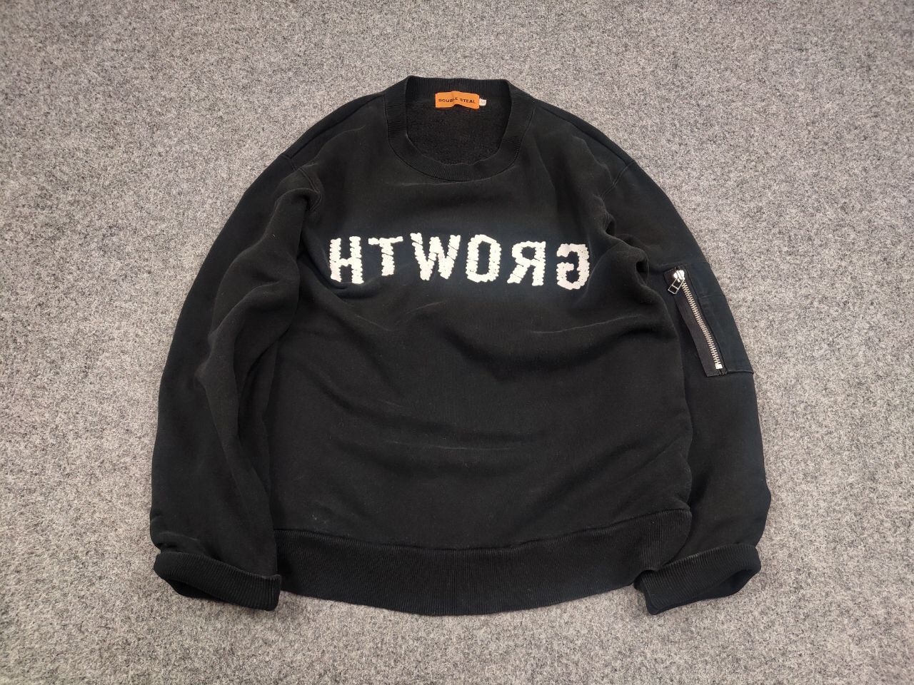 Japanese Brand Vintage 90's Double Steal Japanese Logo Black Sweatshirt Size US M / EU 48-50 / 2 - 3 Thumbnail