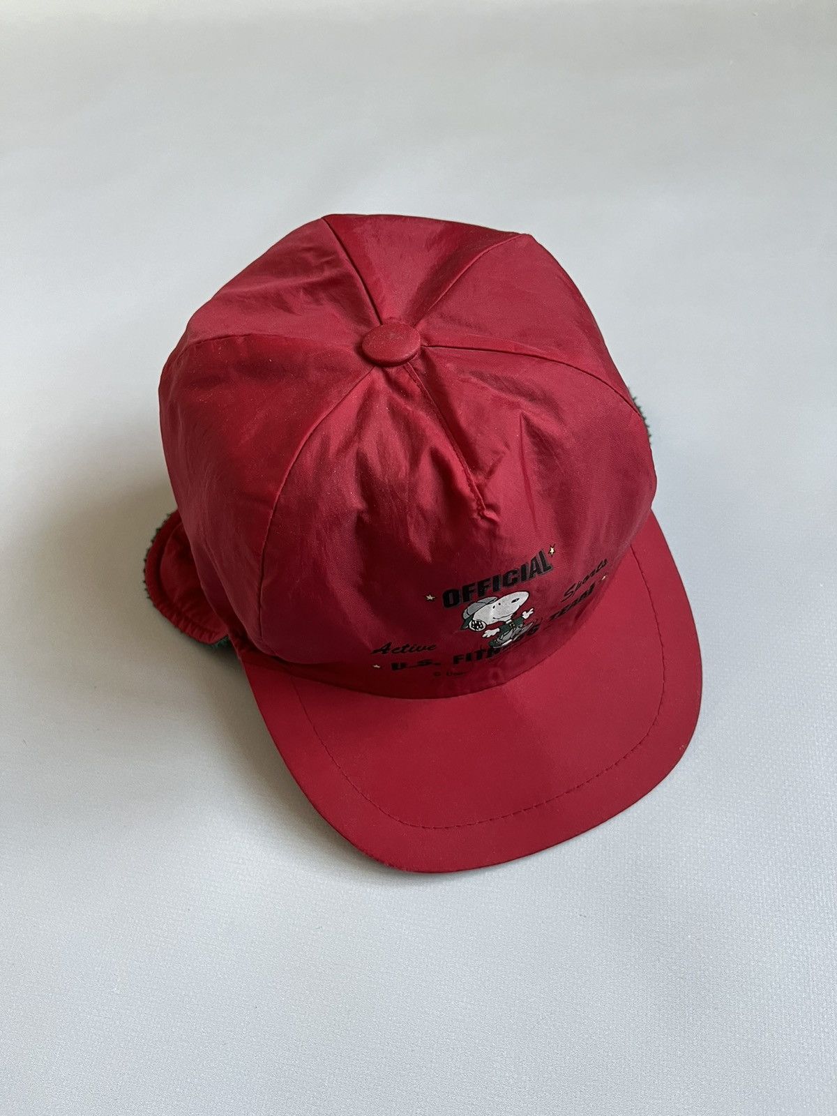 Peanuts Vintage Official US Fitness Team Peanuts Red Nylon Cap Size ONE SIZE - 1 Thumbnail