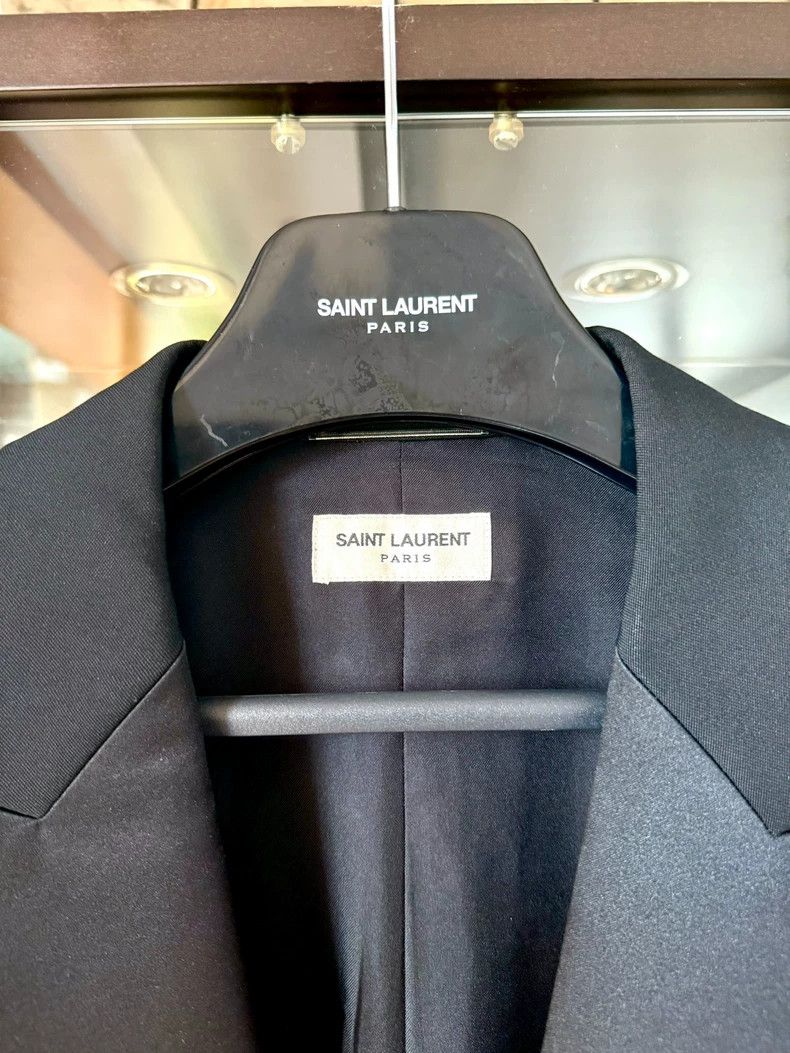 Saint Laurent Paris Saint Laurent Paris 24 SS Gun Lapel Shoulder Pad Smoking b Size 54R - 3 Thumbnail