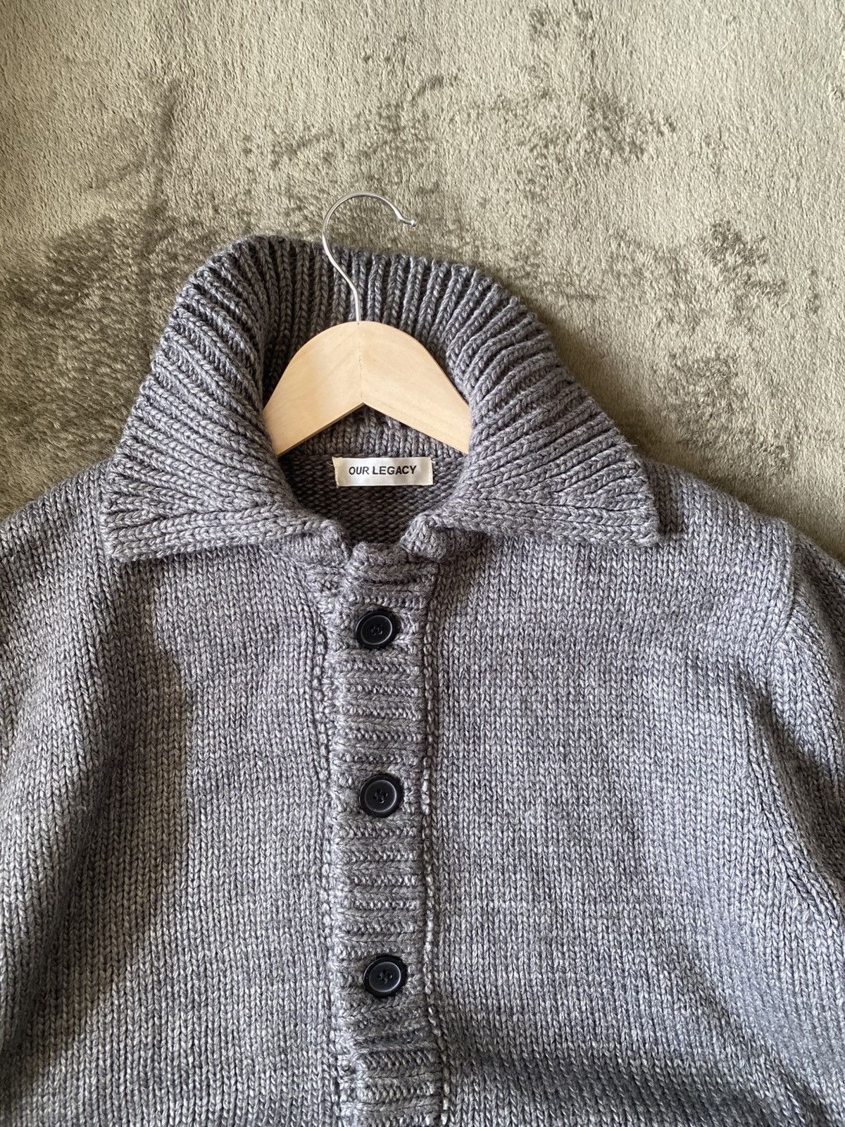 Our Legacy Our Legacy Funky Grey Acrylic Cardigan Size US XL / EU 56 / 4 - 4 Thumbnail
