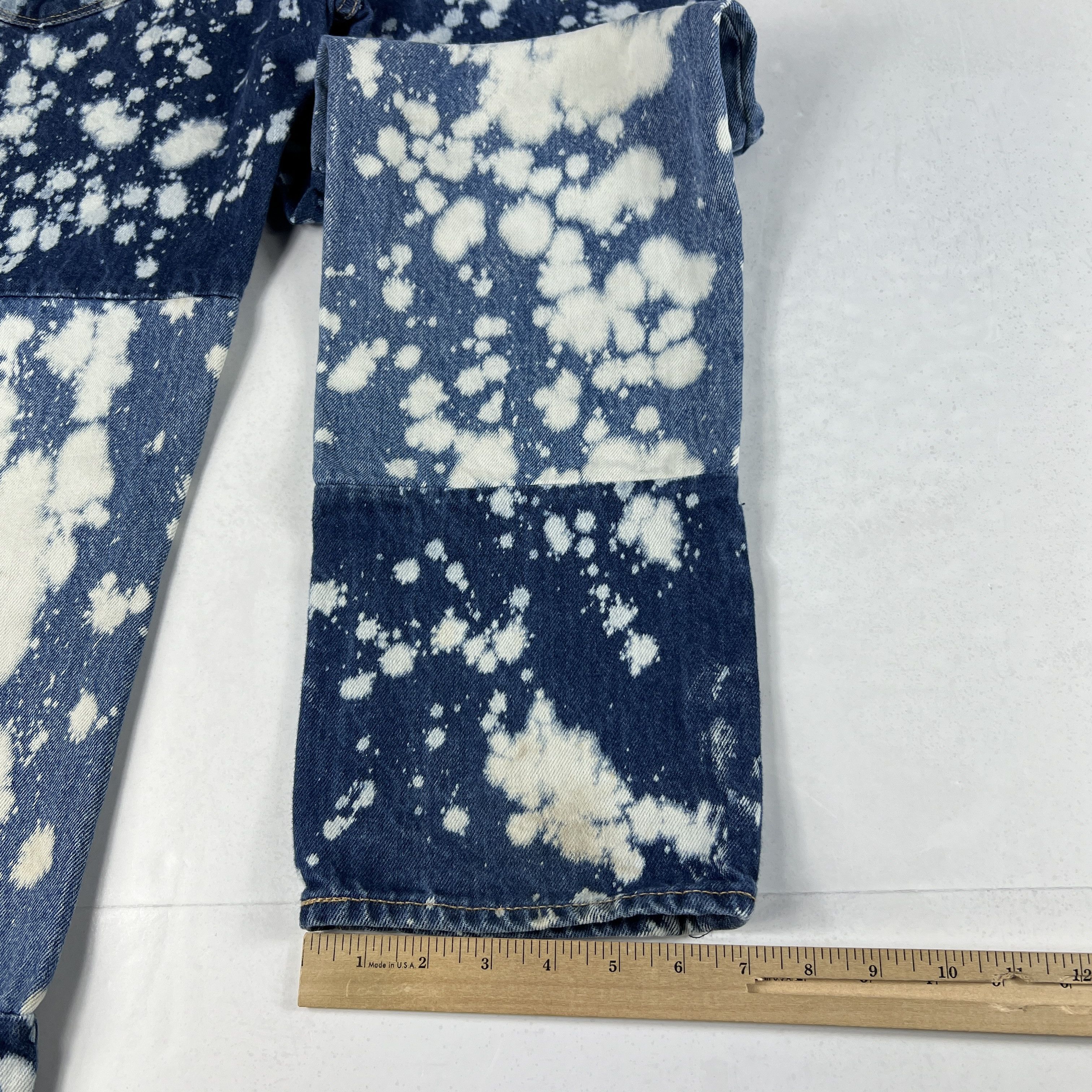 Levi's Levi's Jeans Men 541 Athletic Tapered Blue Bleached Denim Size US 33 - 16 Thumbnail