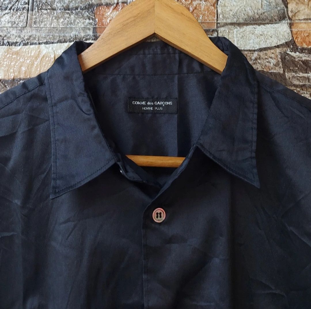 Vtg 90's Comme des Garcons Homme Plus Poly Silk Button Shirt