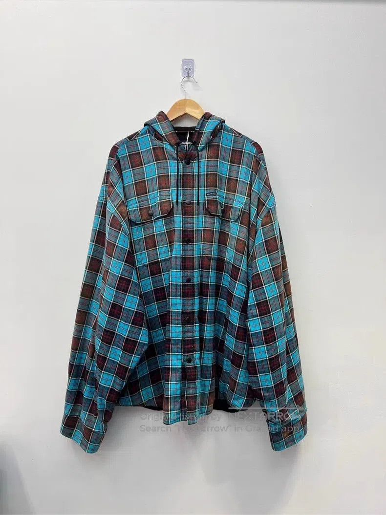 Balenciaga Balenciaga Gradient Plaid Cotton Jacket Size US L / EU 52-54 / 3 - 1 Thumbnail