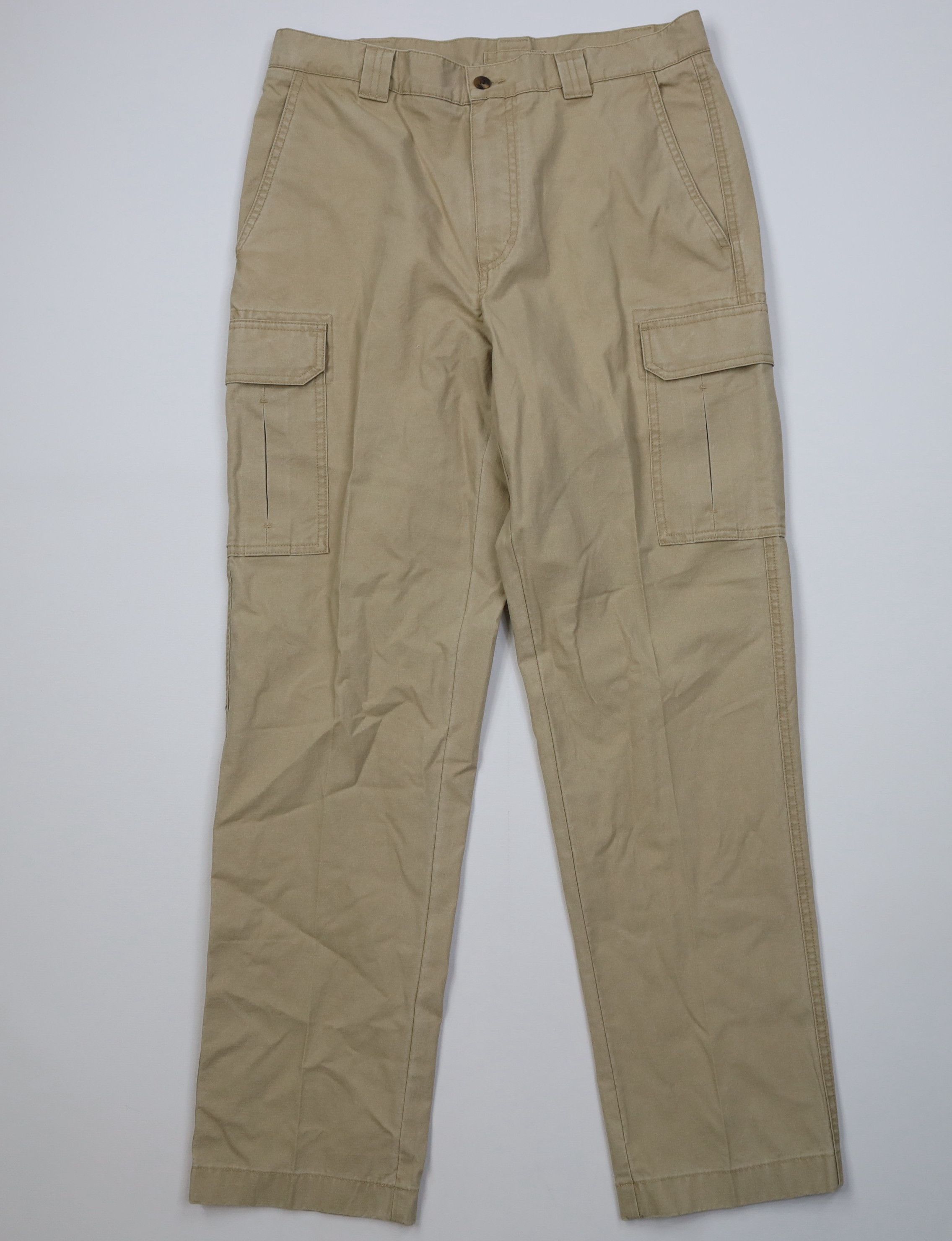 L.L. Bean Vintage 90s Y2K LL Bean Stonewash Straight Leg Cargo Pants Size US 31 - 1 Thumbnail