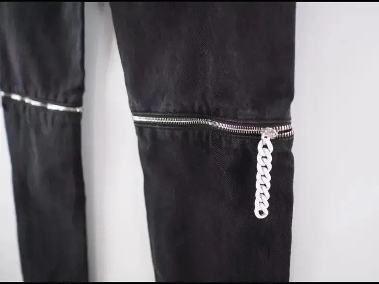 Raf Simons Raf Simons Knee Zip Detailed Denim-2507 Size US 29 - 2 Thumbnail