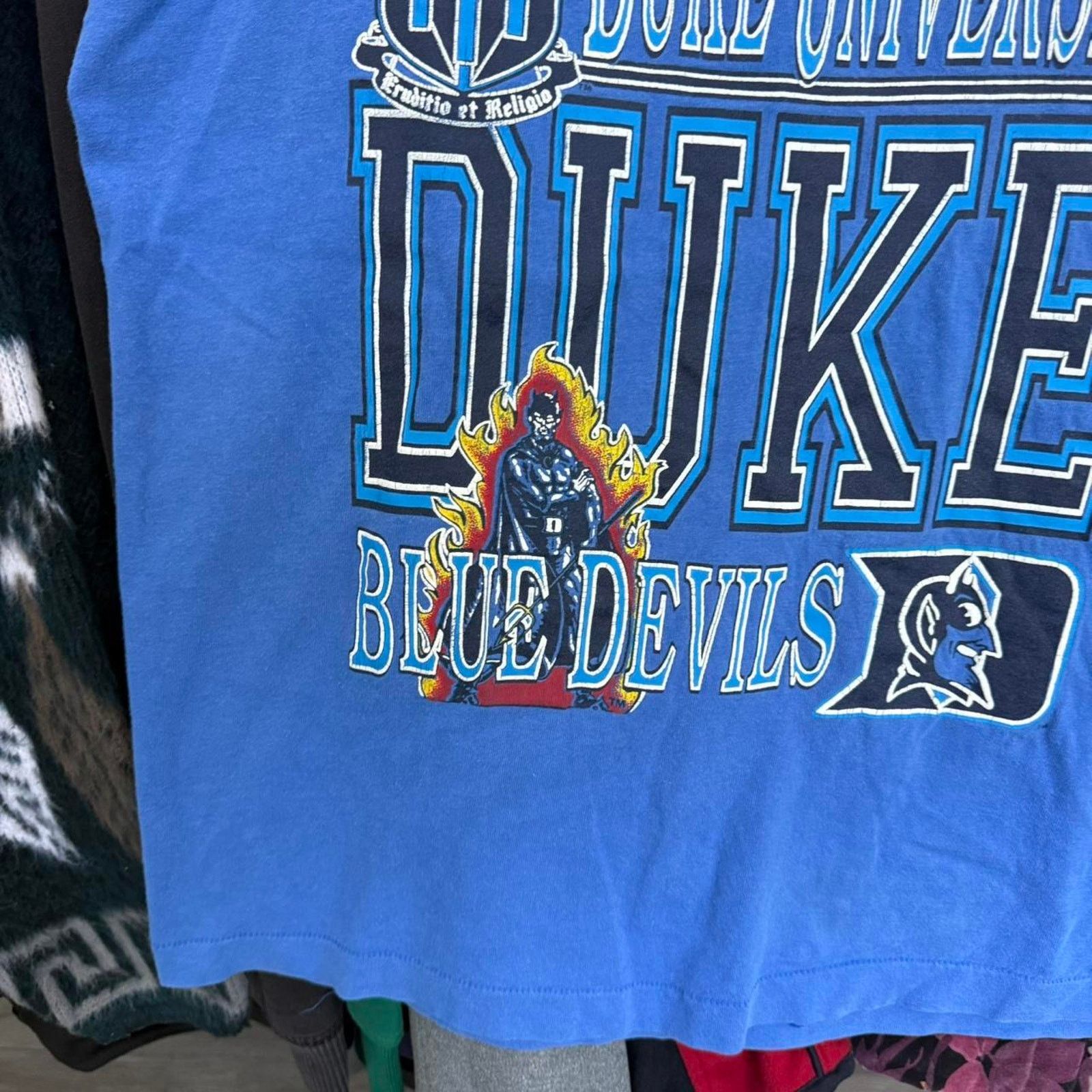 Other Vintage 90s Duke University Single Stitch Tank Top Blue Size US XL / EU 56 / 4 - 4 Thumbnail