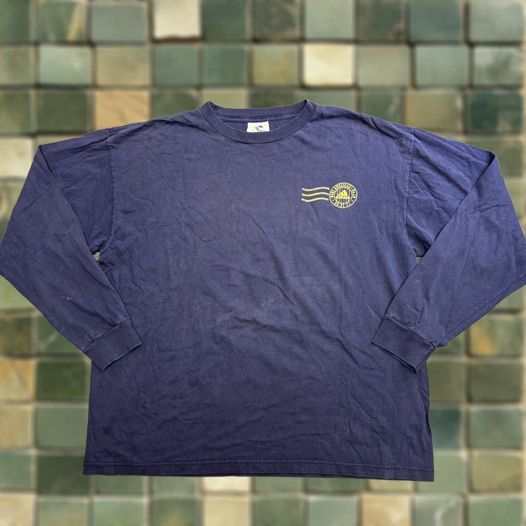 Adidas adidas Shirt Mens XL Blue Raul Gonzalez Stamp Longsleeve Men Spain Football Size US XL / EU 56 / 4 - 1 Thumbnail