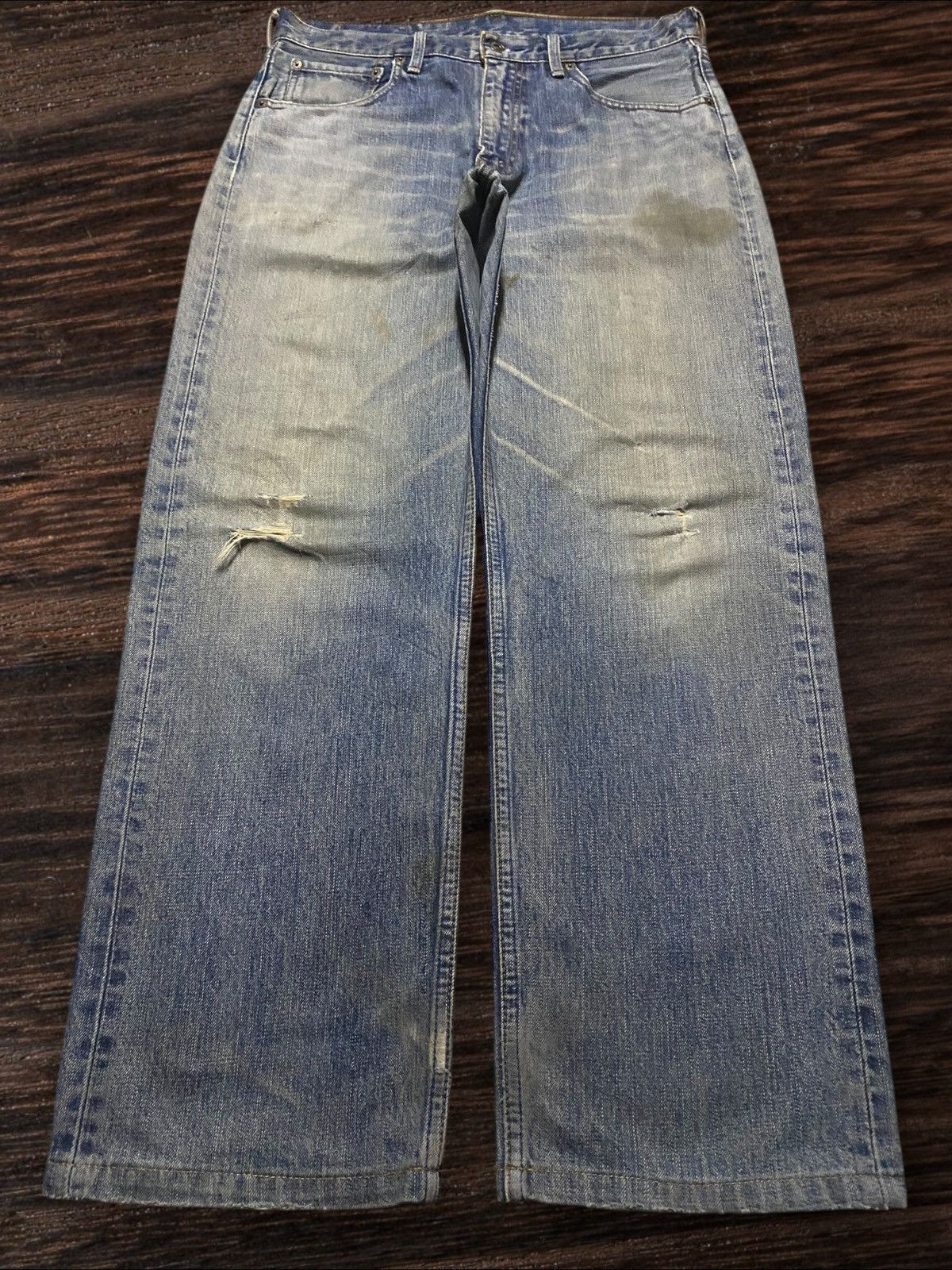 Levi's Vintage Levis 503 80s mud wash Distressed Baggy Jeans Size US 33 - 1 Thumbnail