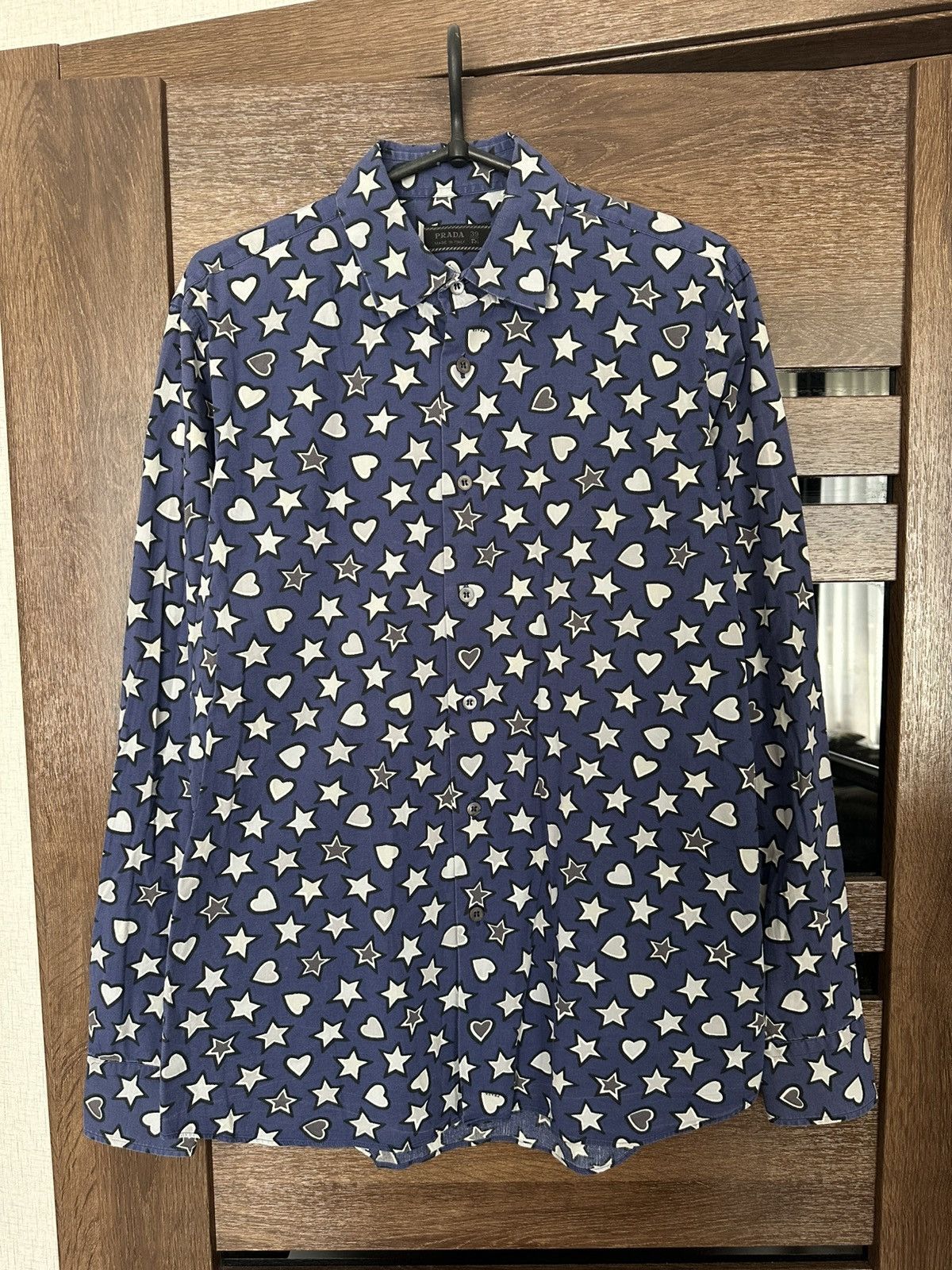 Prada Prada Logo Shirt Button Up Long Sleeve Size US M / EU 48-50 / 2 - 2 Thumbnail