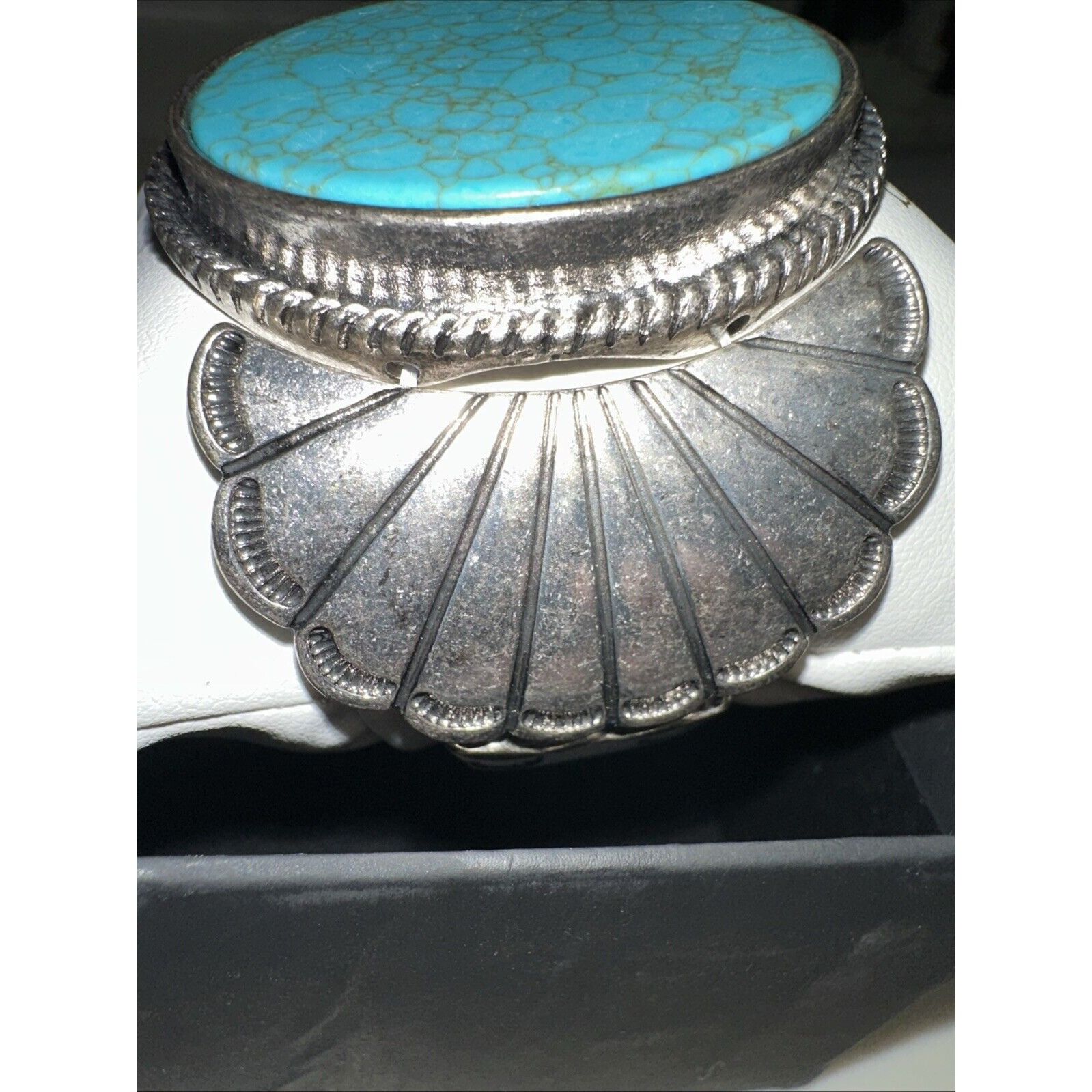Other Blue Turquoise Silver Western Southwest Stretch Bracelet Ran Size ONE SIZE - 8 Thumbnail