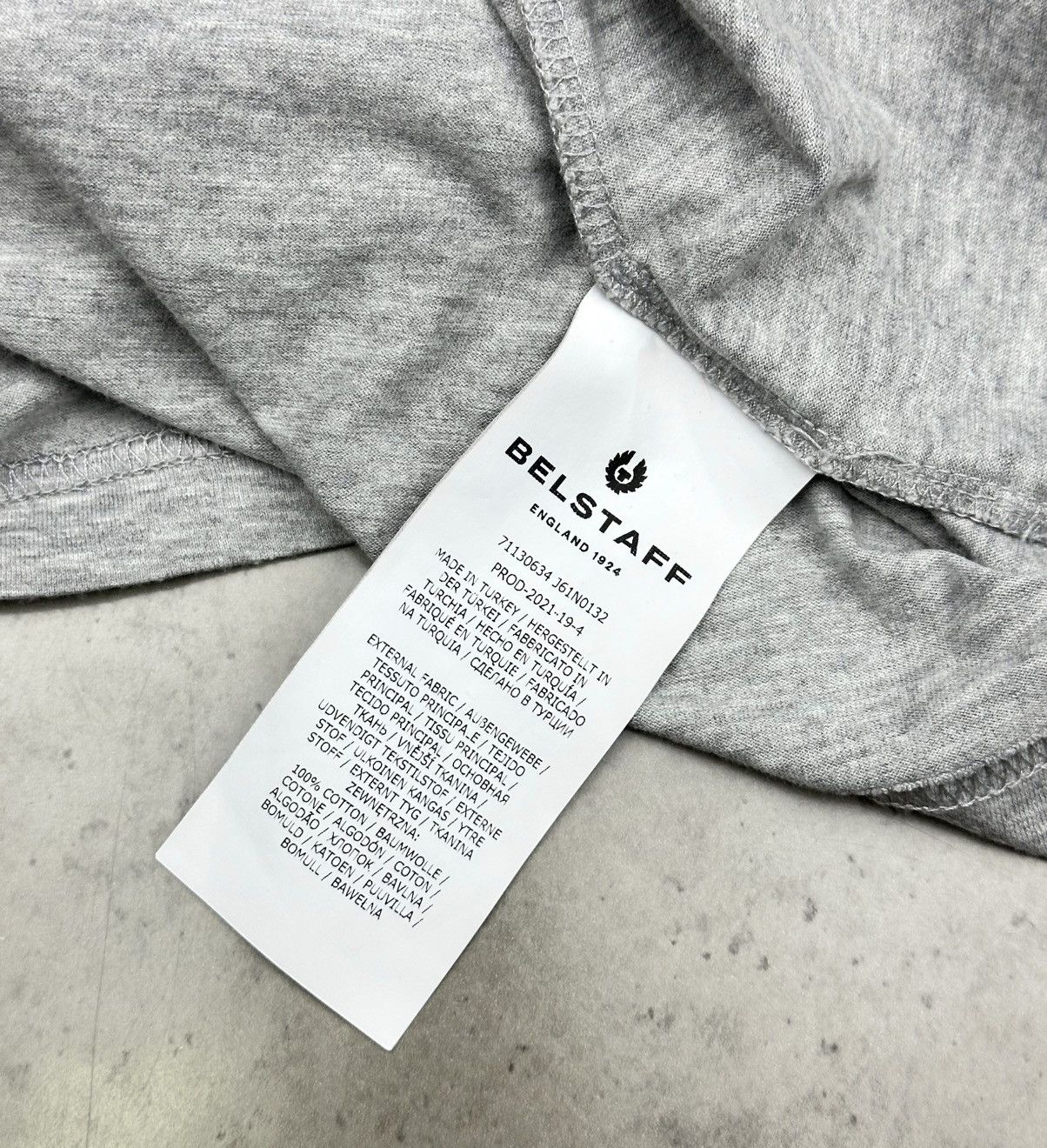 Belstaff Belstaff Mens Long Sleeve Cotton T-Shirt Gray Size M Size US M / EU 48-50 / 2 - 6 Thumbnail