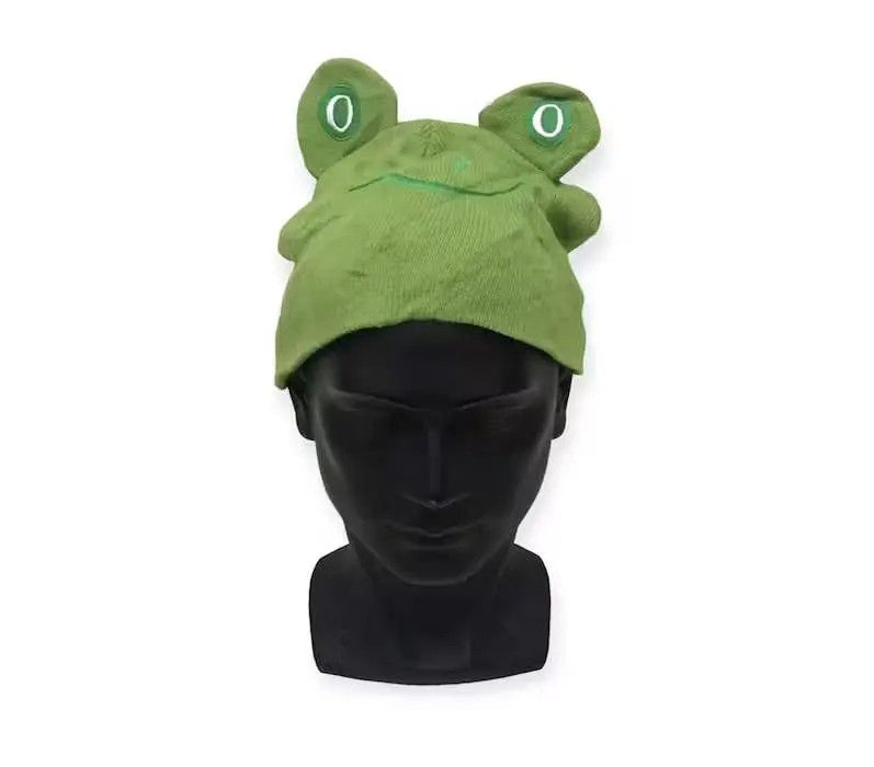 Cartoon Network × Vintage Japanese Brand Cartoon Frog Face Bunny Horn Beanie Hat Size ONE SIZE - 1 Thumbnail