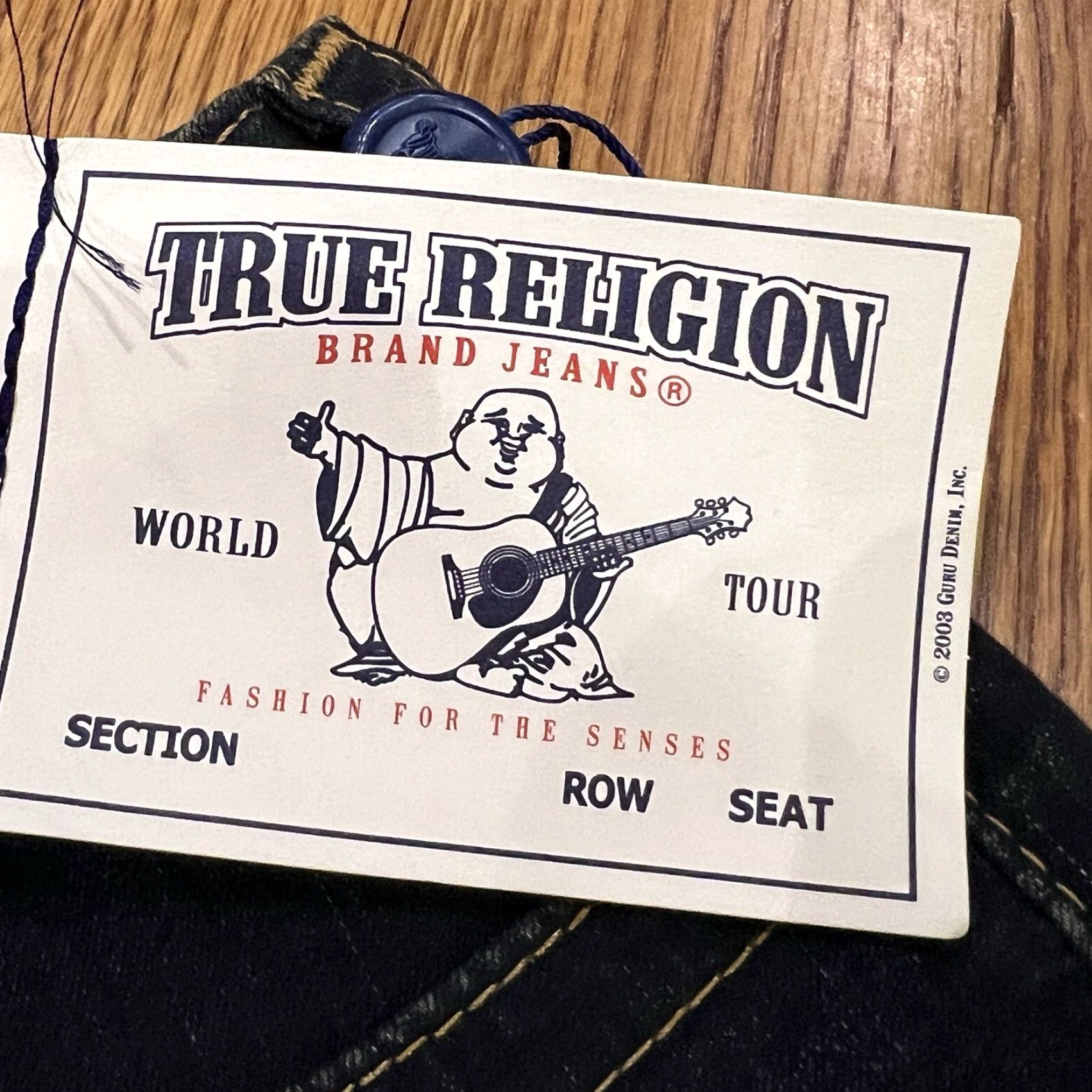 True Religion VINTAGE True Religion Womens Jeans Size 28 Blue Straight Leg 90s Style Cotton Blend Size 28" / US 6 / IT 42 - 4 Thumbnail