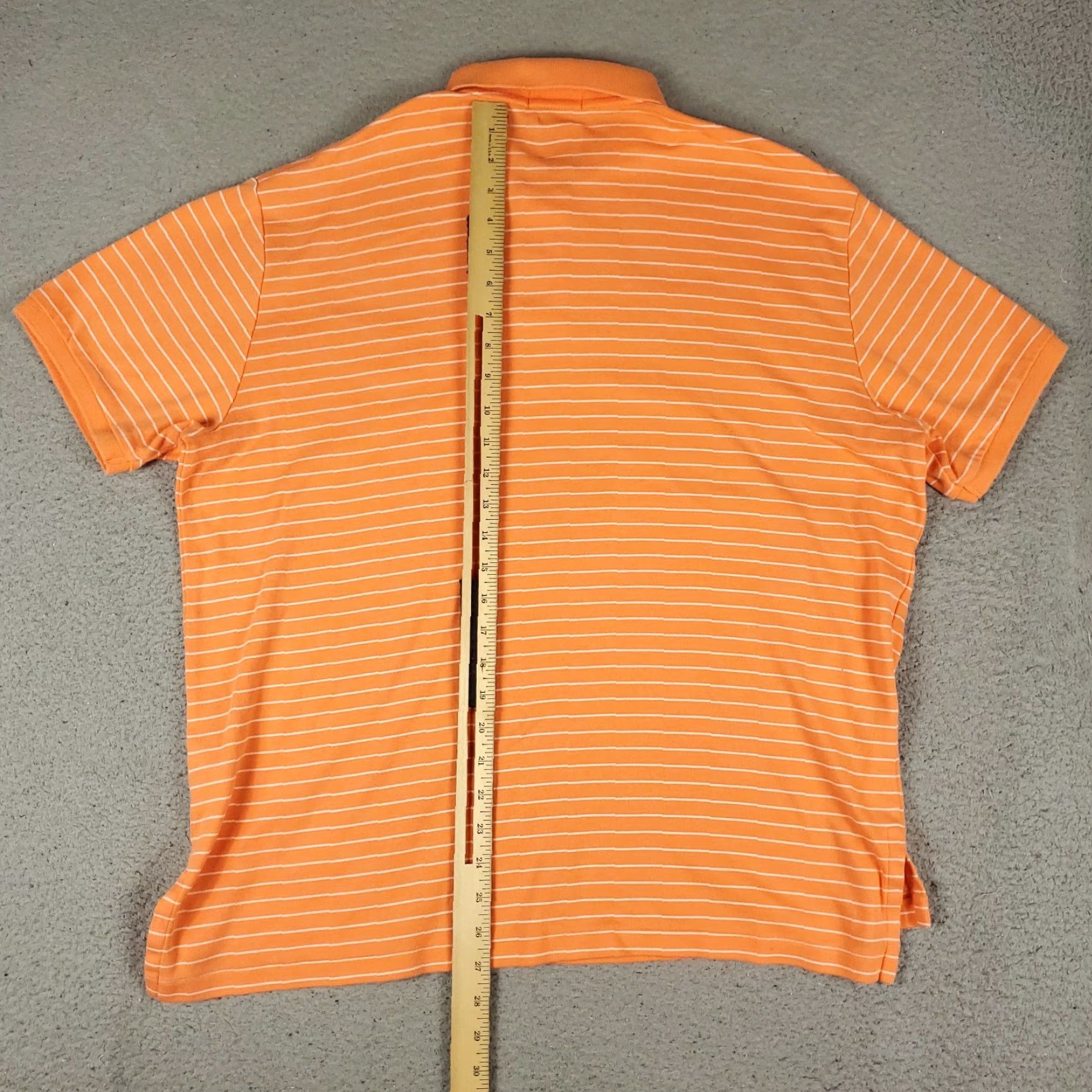 Ralph Lauren Ralph Lauren Polo Shirt Mens XL Orange Striped Pony Custom Fit Short Sleeve Polo Shirt Mens XL Orange Striped Pony Custom Fit Short Sleeve Size US XL / EU 56 / 4 - 3 Thumbnail