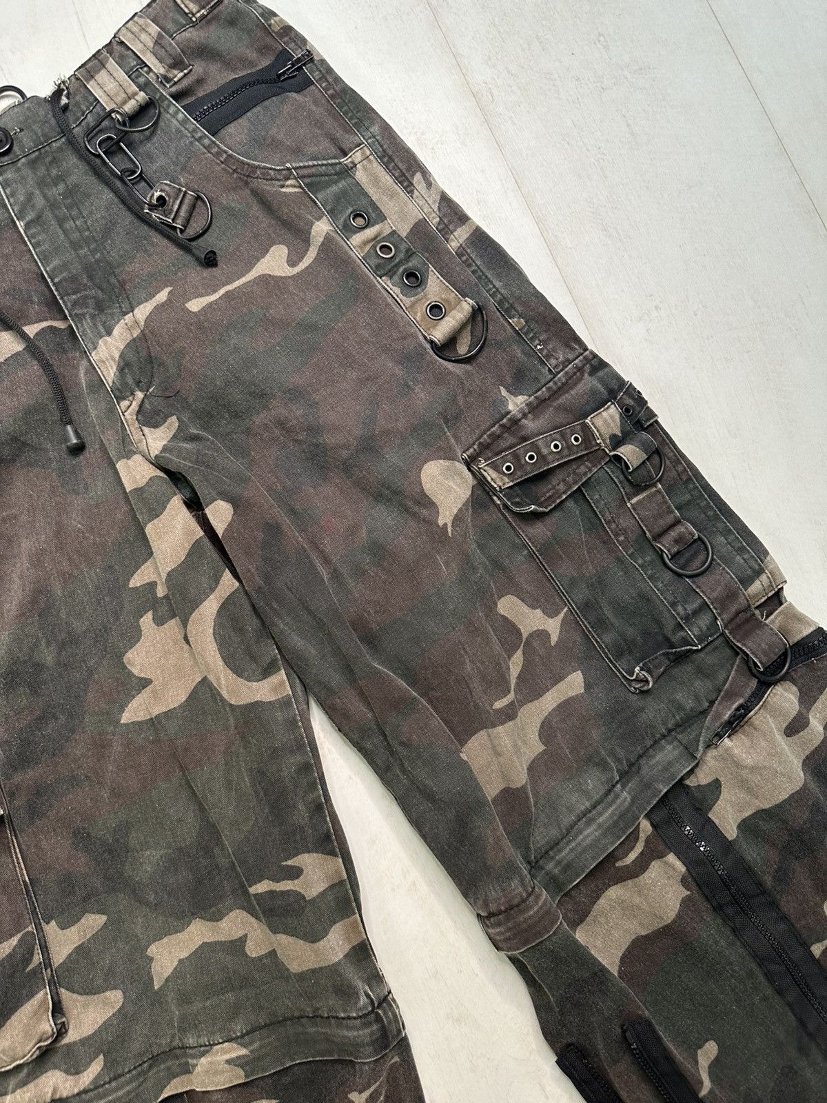 Vintage Hard Leather Stuff camo wide pants Size US 34 / EU 50 - 4 Thumbnail