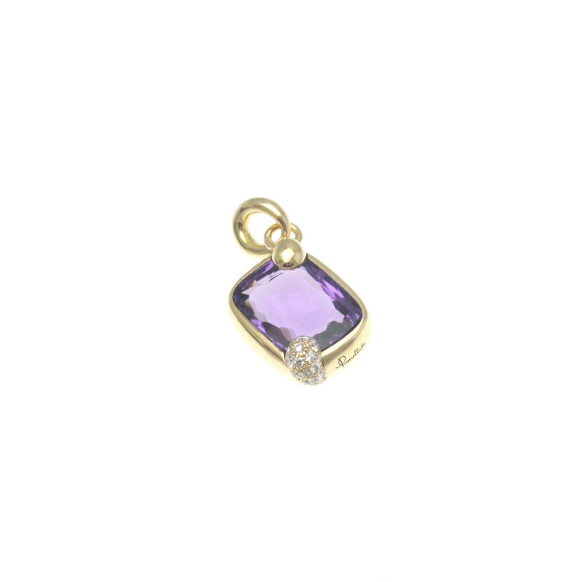image of Pomellato Ritratto Amethyst,diamond Men,women Fashion Pendant Necklace (Pink Gold), Women's