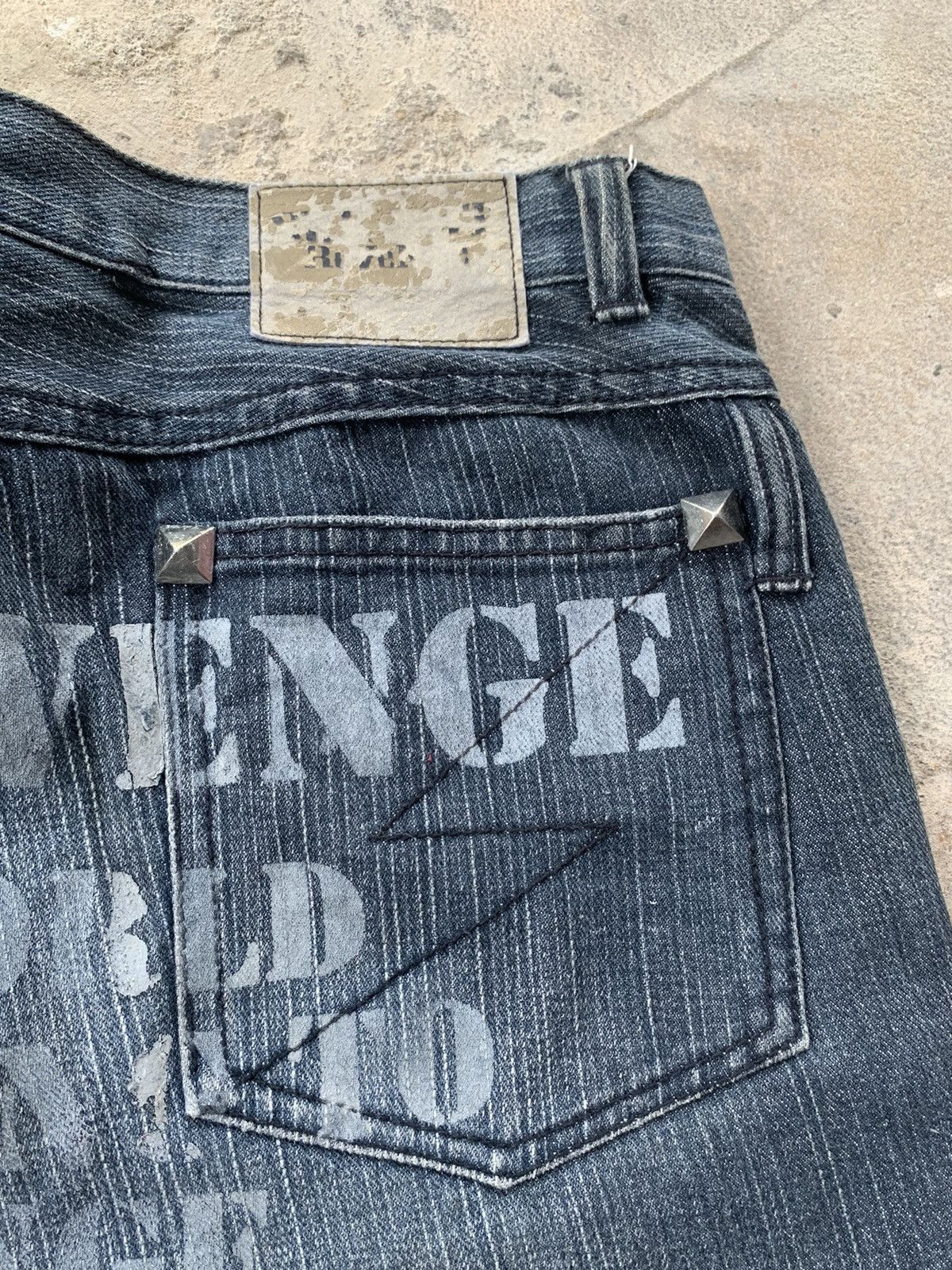 If Six Was Nine × Japanese Brand × Le Grande Bleu (L.G.B.) Rare Sex Pot Revenge Skull Punk Distressed Denim☠️🎌 Size US 33 - 12 Thumbnail