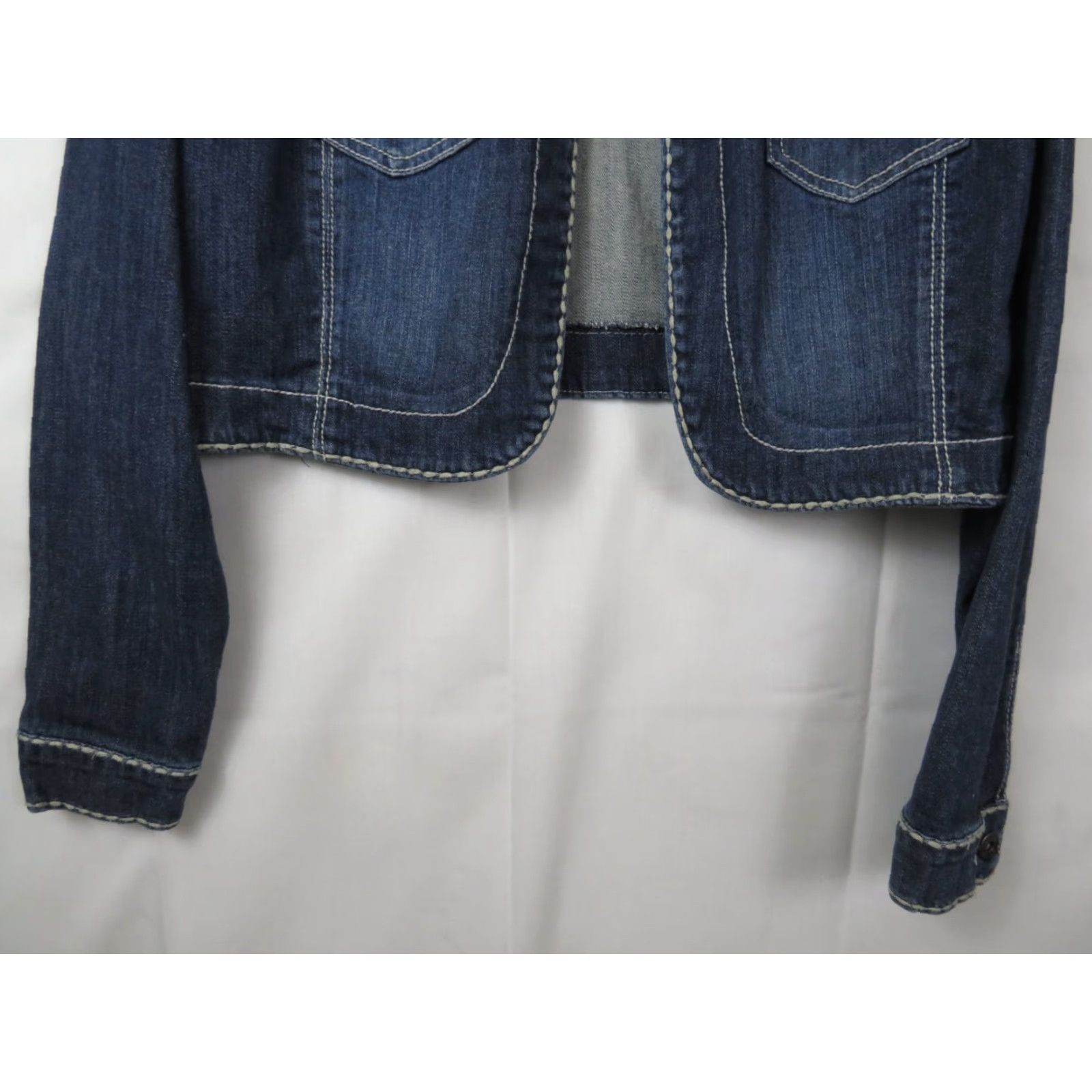 Denime VINTAGE Ethyl Denim Jean Jacket Blue XL Teens Regular Fit Button Closure Pockets Embroidered 80s 90s USA Jacket Size US 36 / EU 52 - 2 Thumbnail