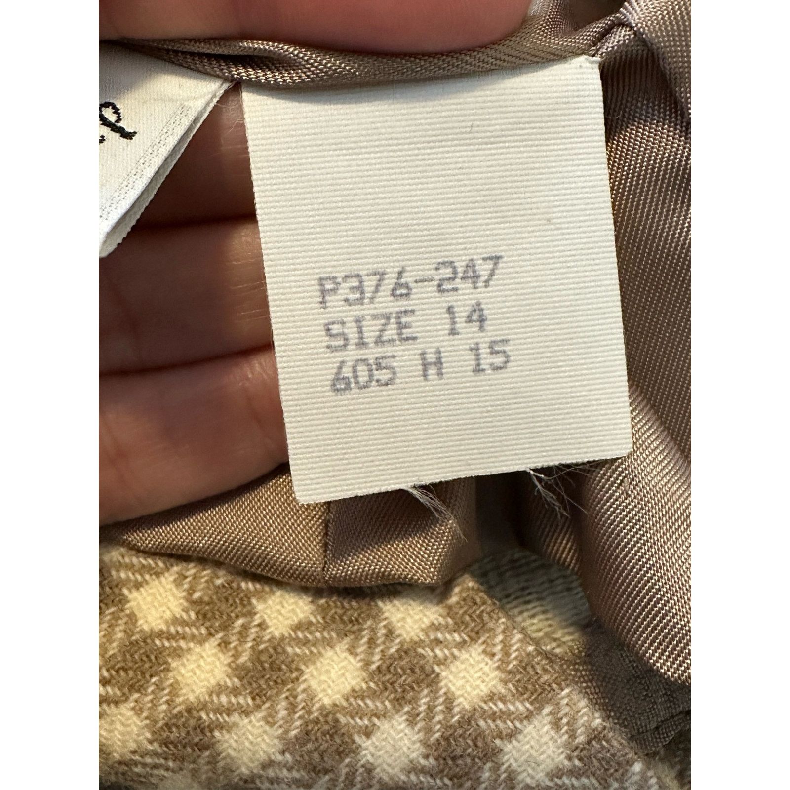 Pendleton Pendleton vintage beige gingham wool button blazer size P14 Size XL / US 12-14 / IT 48-50 - 4 Thumbnail