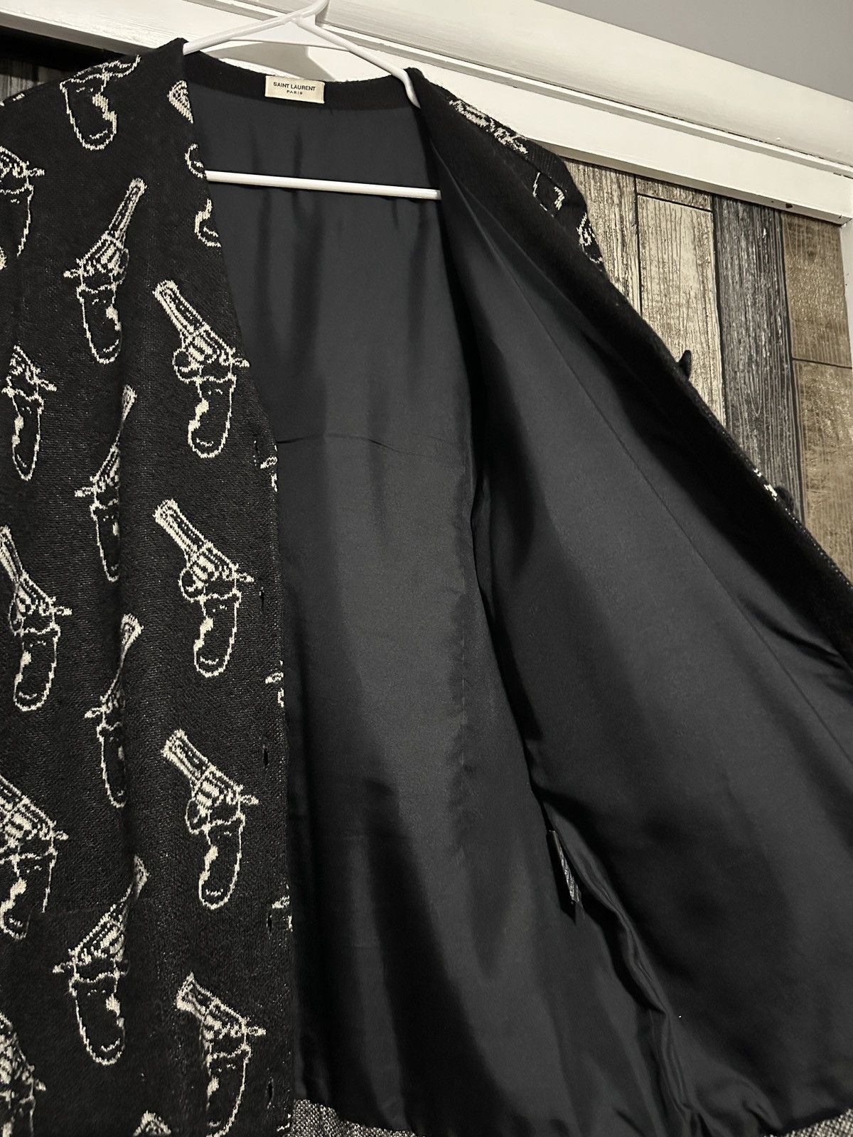 Saint Laurent Paris Mohair Wool Revolver Gun Pop Cardigan Size US XS / EU 42 / 0 - 6 Thumbnail