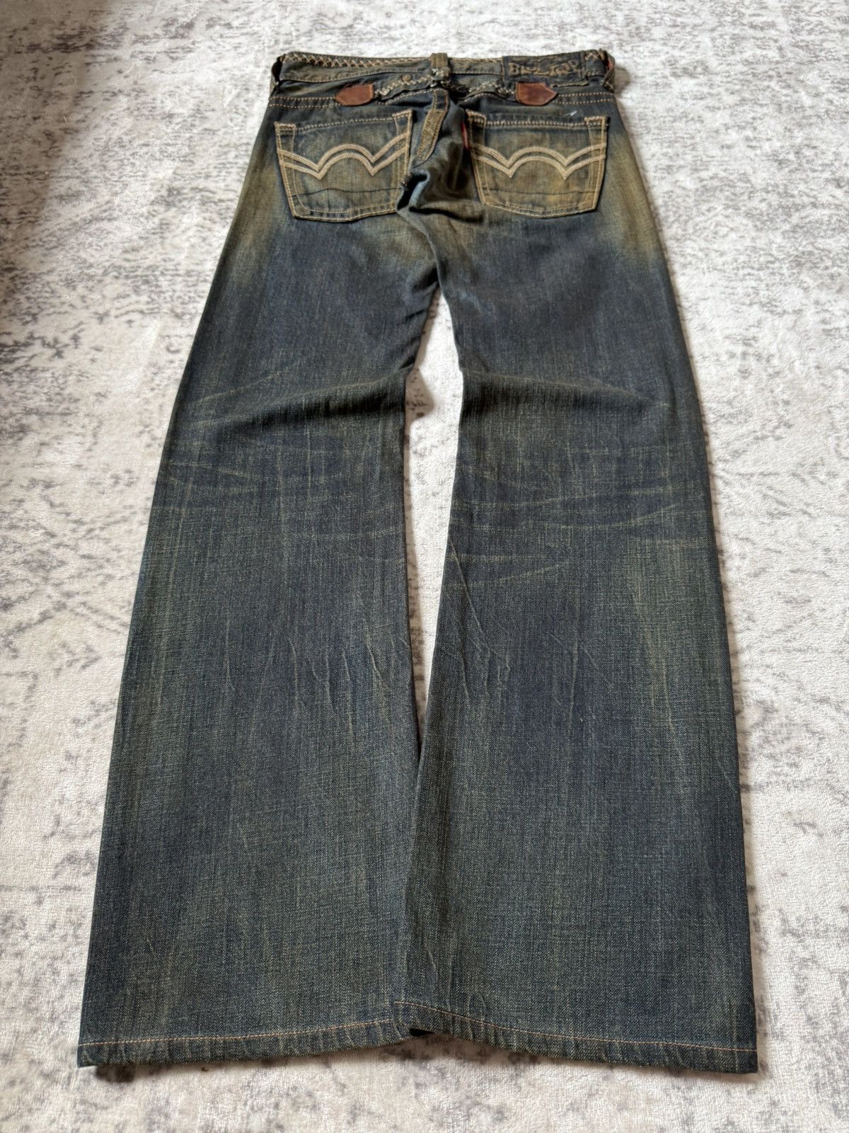 If Six Was Nine Edwin 515 Heavy Mud Washed Over stitch Flared Jeans Size US 28 / EU 44 - 2 Thumbnail