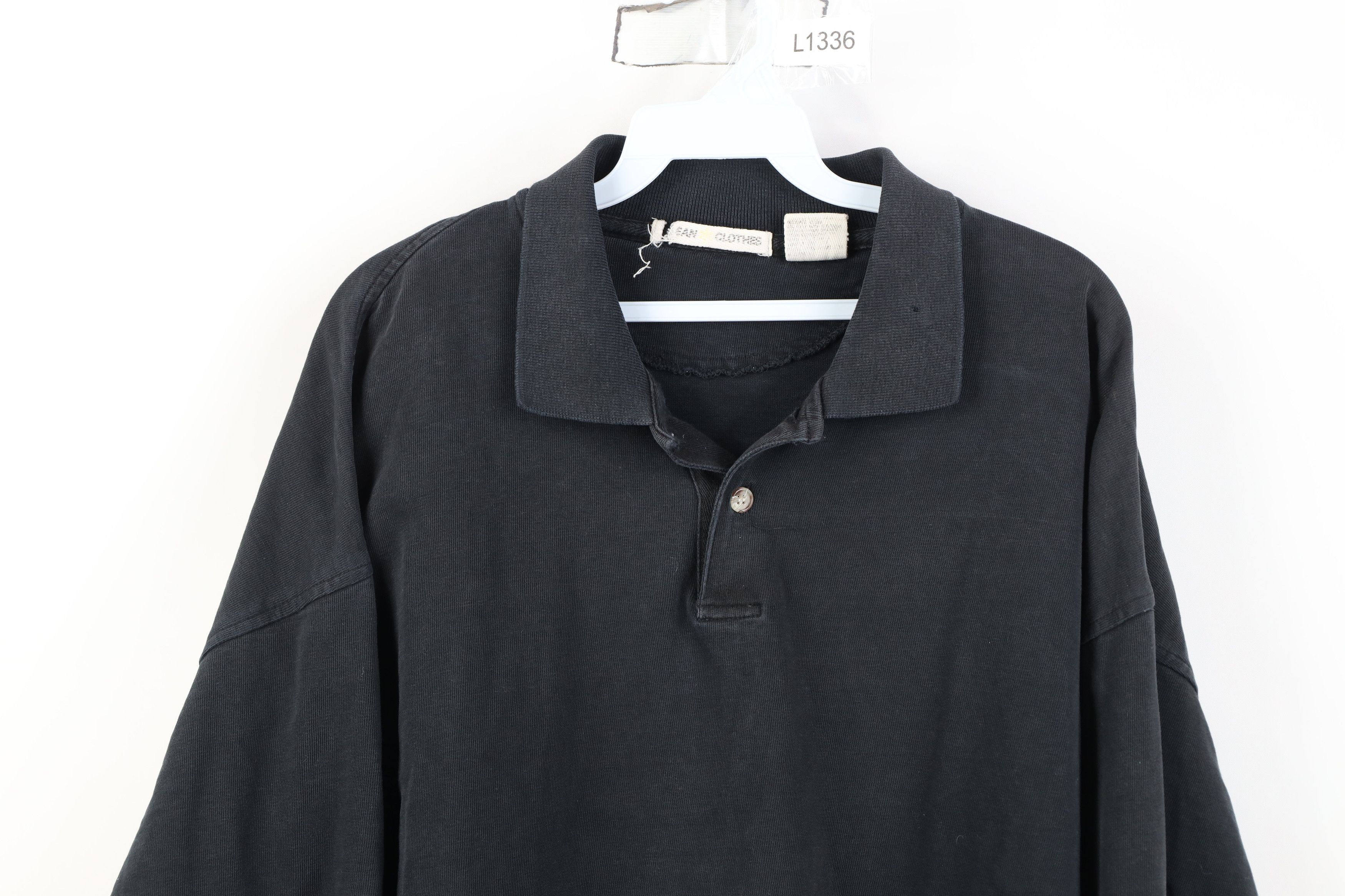 Vintage Vintage 90s Streetwear Ribbed Knit Long Sleeve Rugby Polo Size US XL / EU 56 / 4 - 2 Thumbnail