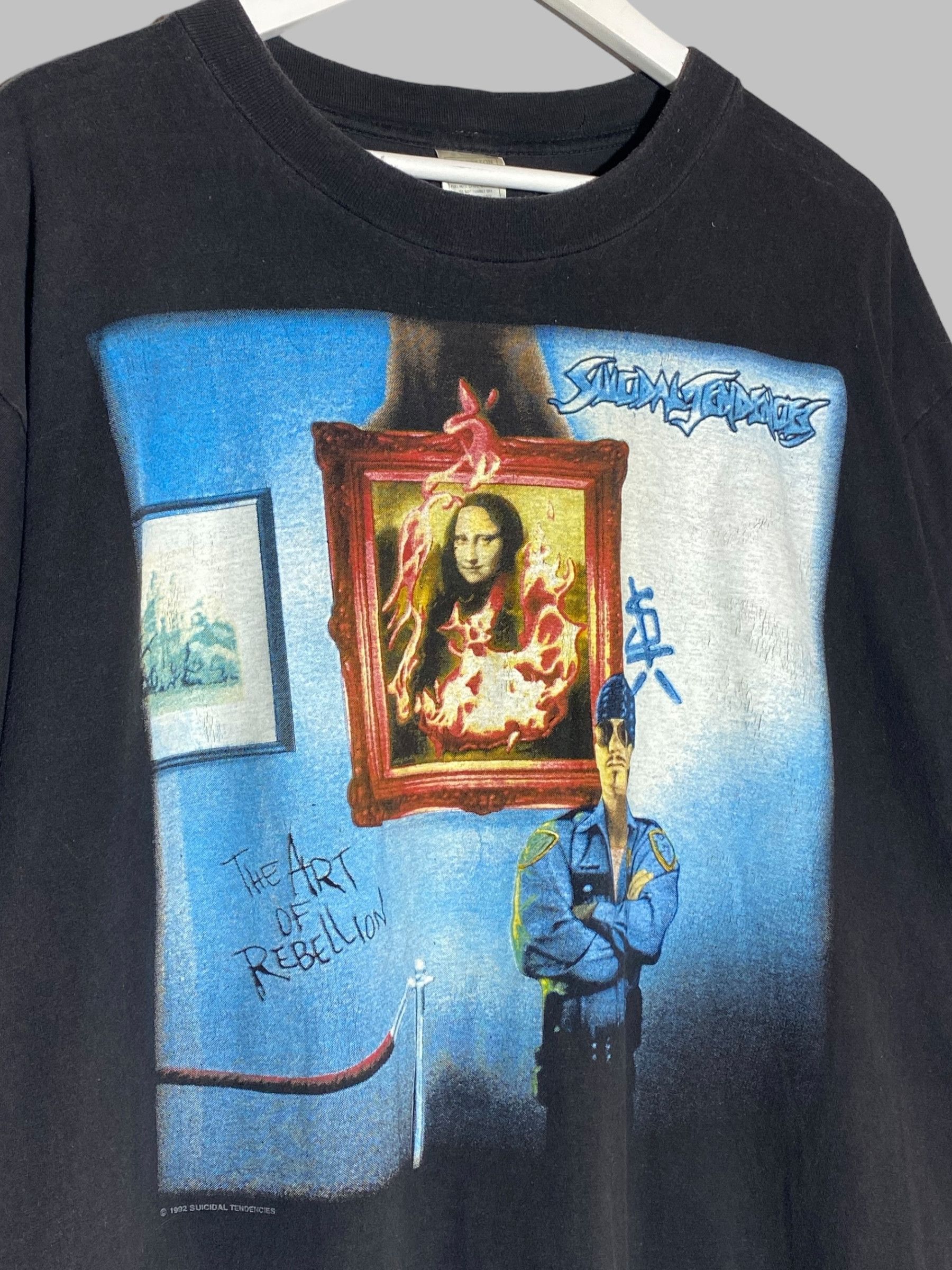 Band Tees Vintage Suicidal Tendencies 1992 Europe Tour Art Of Rebelion Size US XL / EU 56 / 4 - 3 Thumbnail