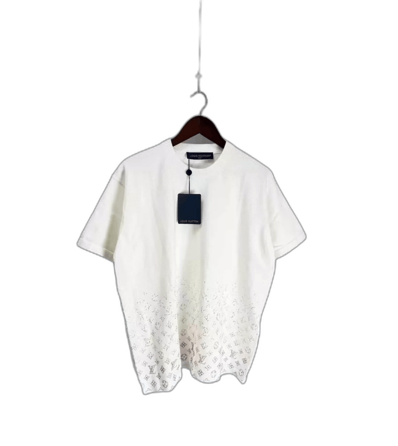 Louis Vuitton Louis Vuitton White Gradient Short Sleeve T-shirt Size L / US 10 / IT 46 - 1 Thumbnail