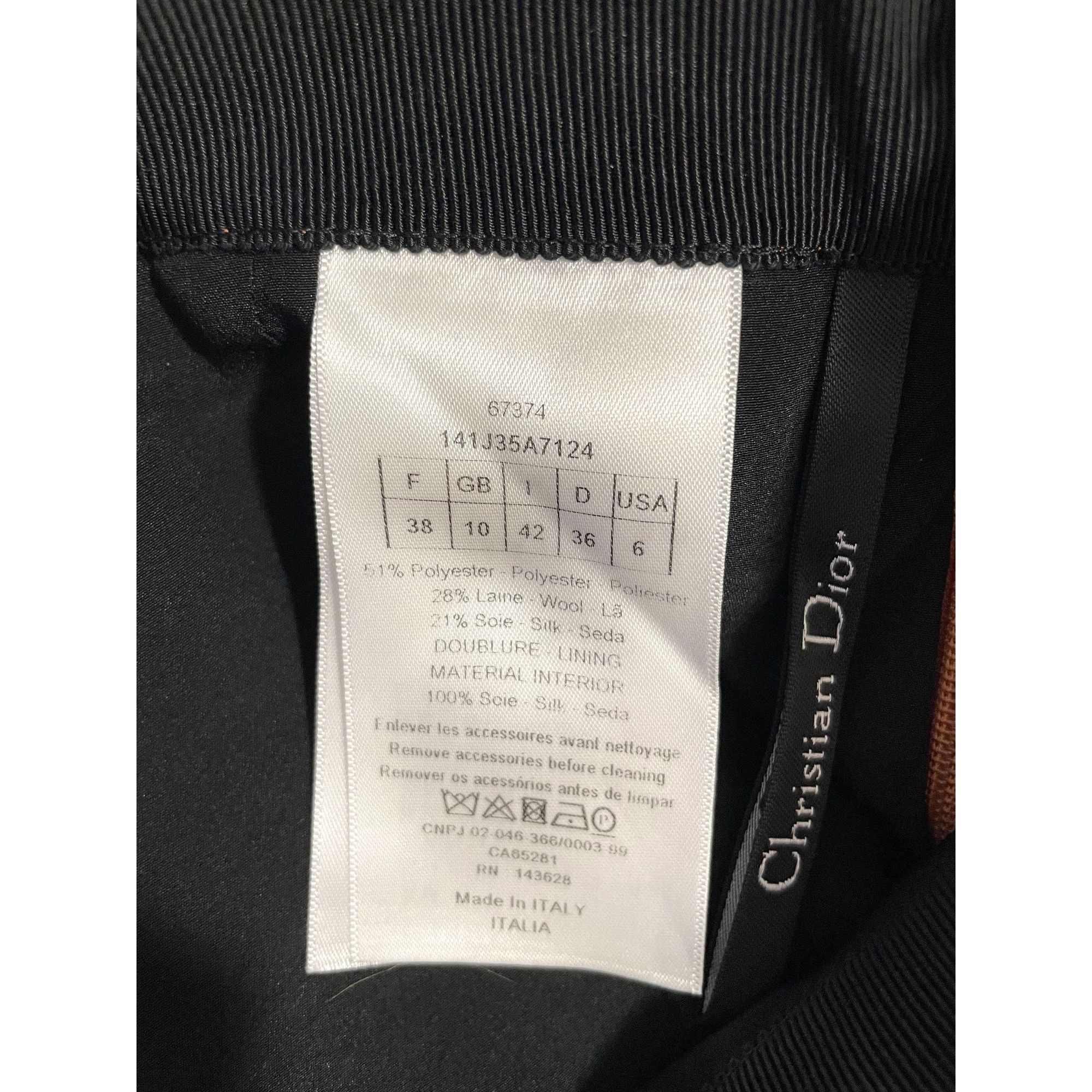 Dior Dior Orange Skirt With Green Dinosaur Pattern & Adjustable B Size 38" / US 16 / IT 52 - 13 Thumbnail